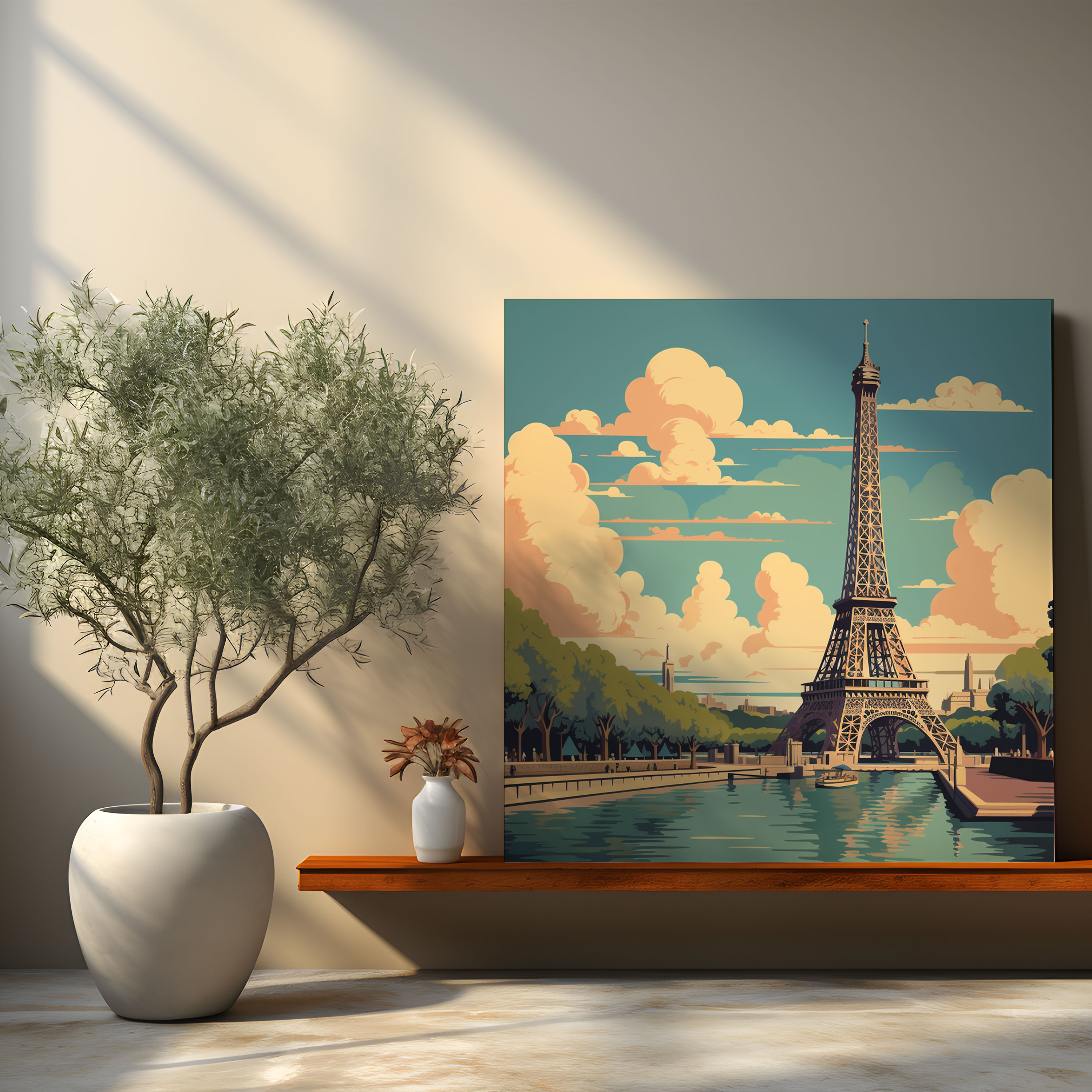 Retro Wall Decoration: Vintage Travel Poster - Retro, Canvas Wall Art, Olden Days, Iconic Landmarks