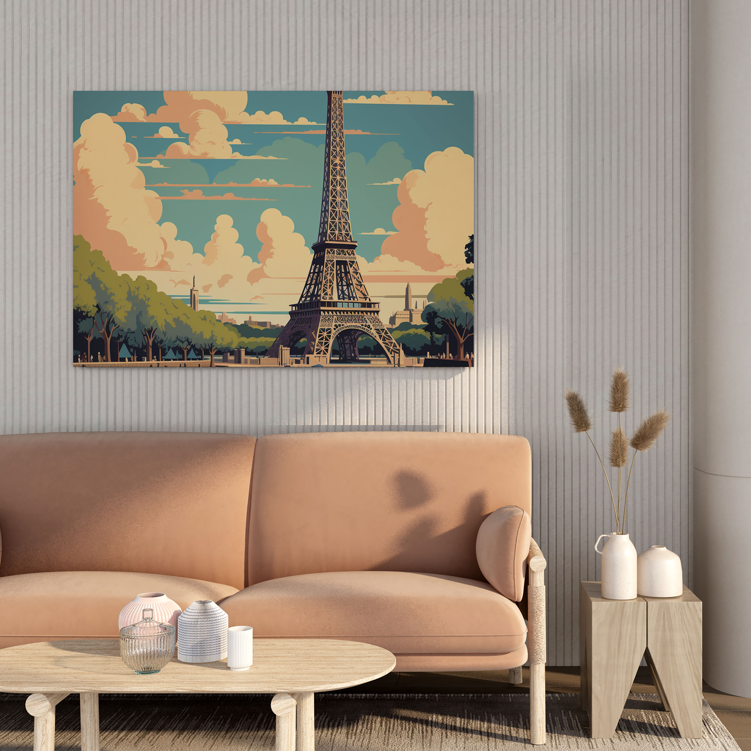 Retro Wall Decoration: Vintage Travel Poster - Retro, Canvas Wall Art, Olden Days, Iconic Landmarks