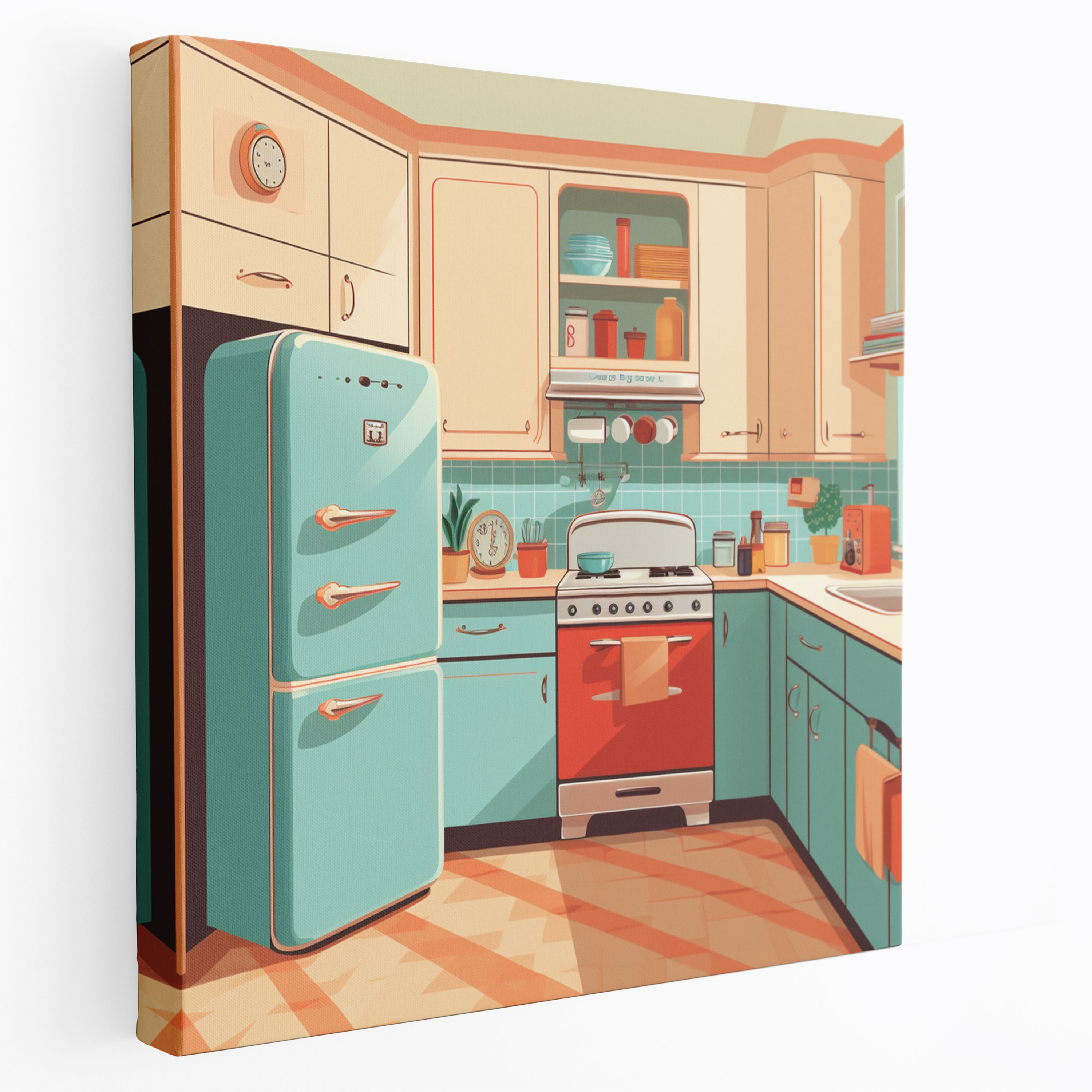Retro Kitchen Wall Decoration: 1950S Style - Retro, Wall Decoration, Canvas, Retro