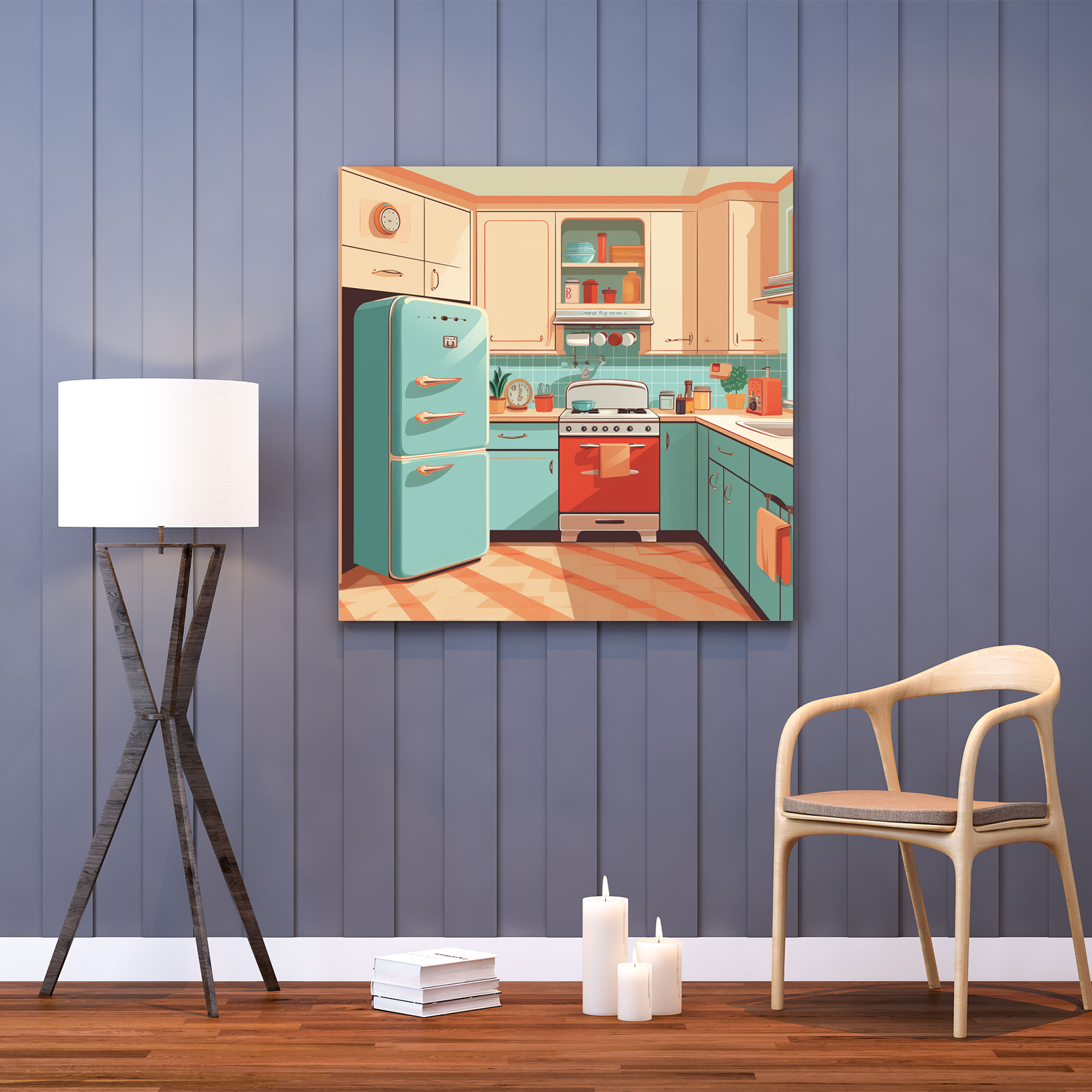 Retro Kitchen Wall Decoration: 1950S Style - Retro, Wall Decoration, Canvas, Retro