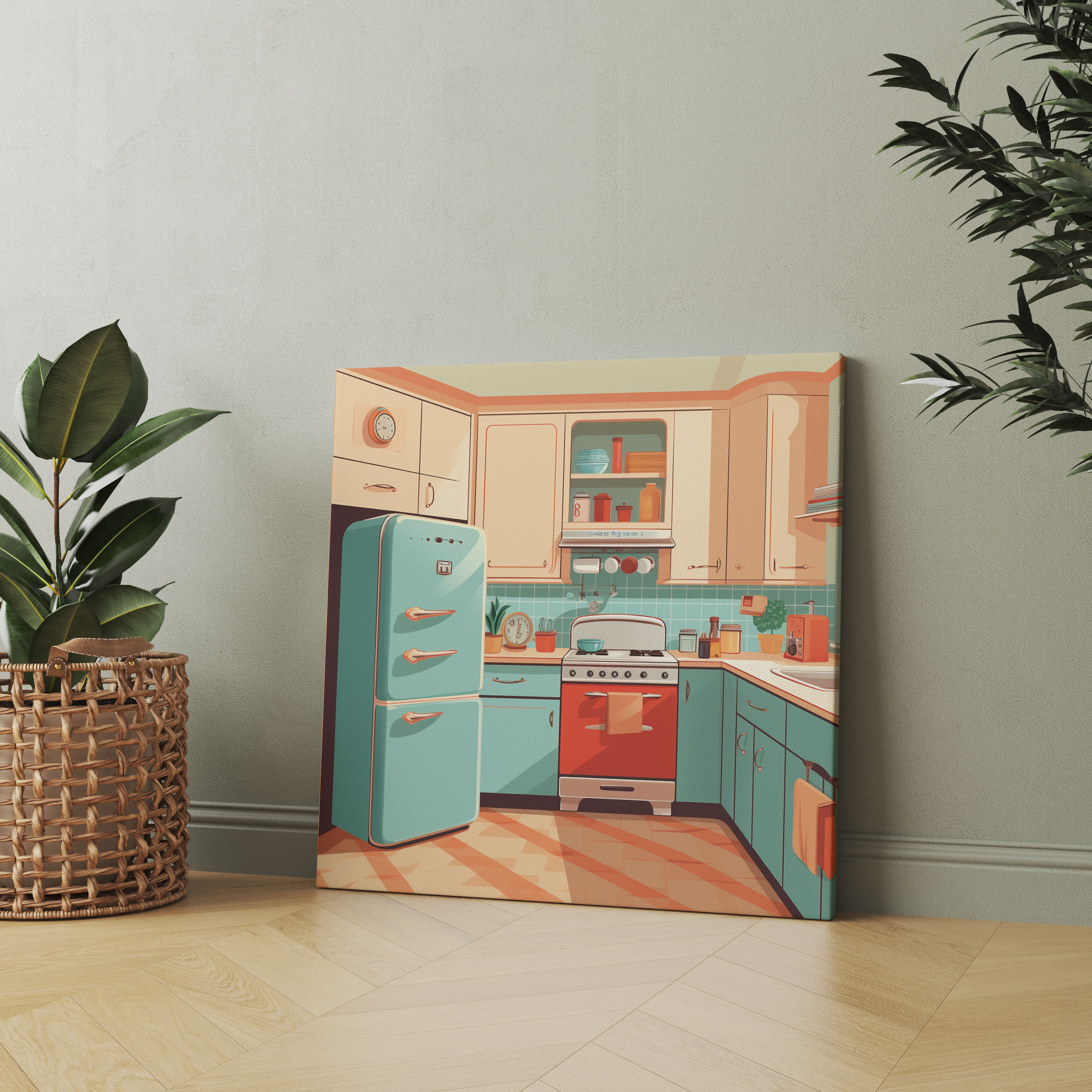 Retro Kitchen Wall Decoration: 1950S Style - Retro, Wall Decoration, Canvas, Retro