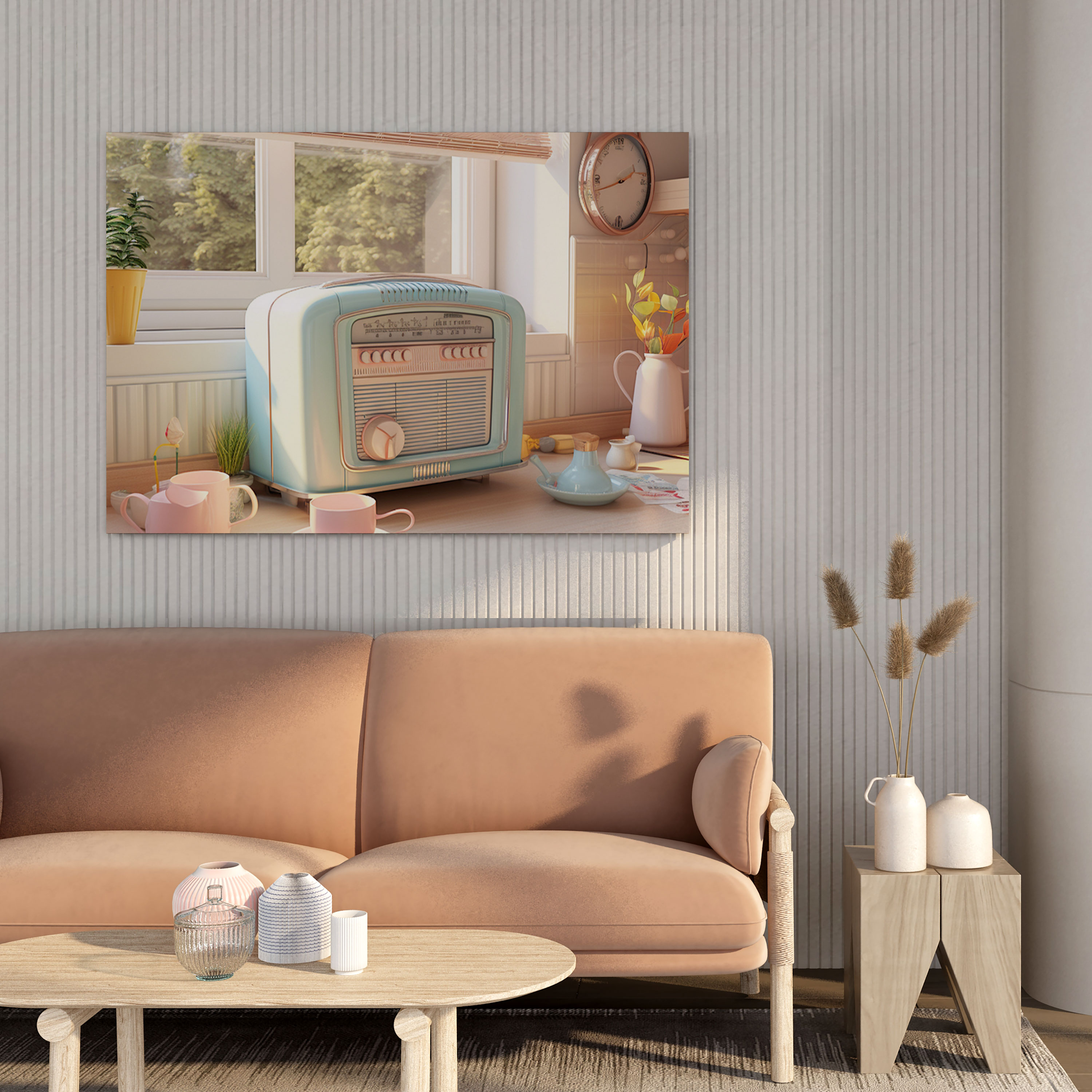 Retro Radio Wall Decoration - Retro, Home Decoration, Cozy Kitchen, Canvas Wall Art