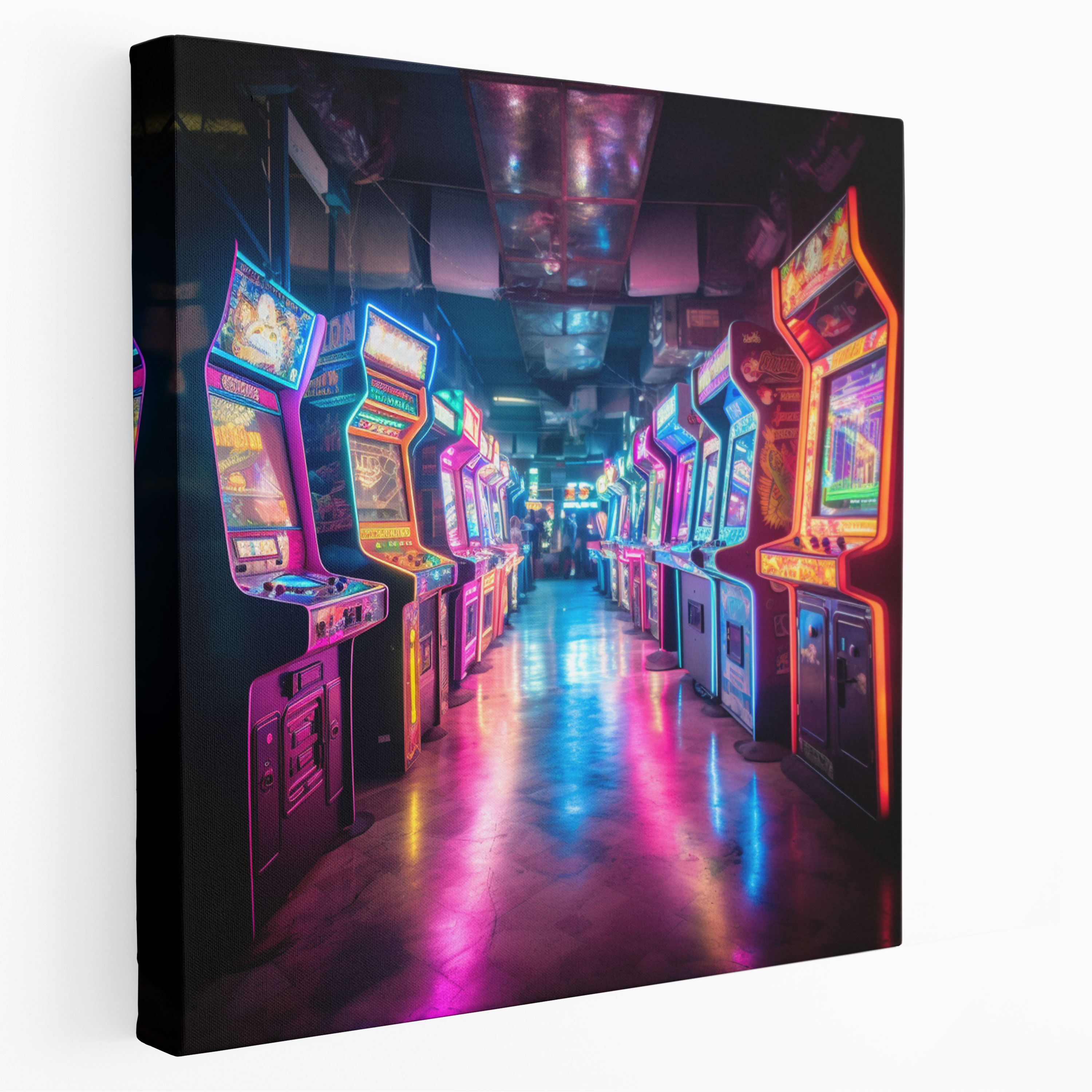 Retro Arcade Game Machines Canvas Print - Retro, Wall Art, Retro, Canvas Wall Art
