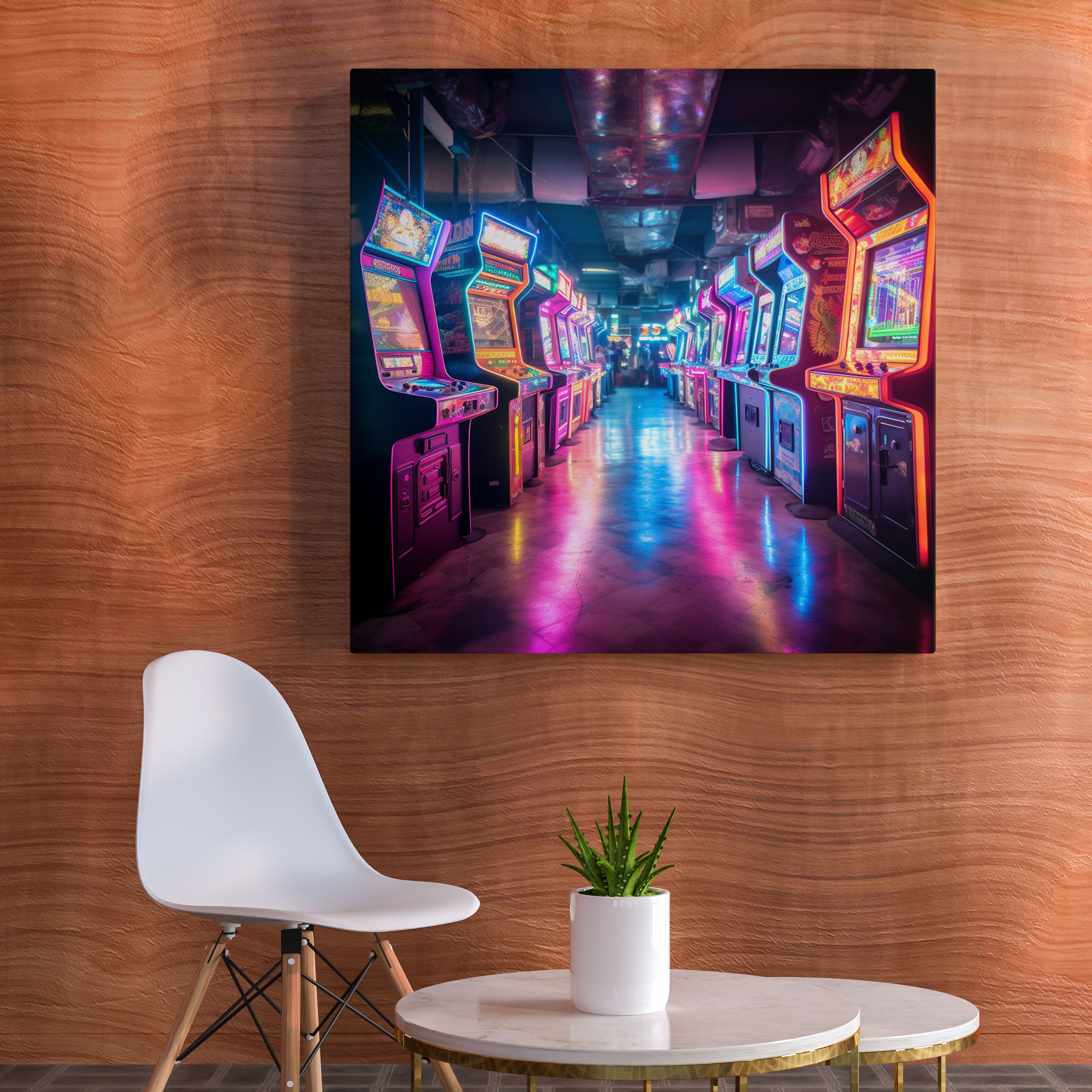 Retro Arcade Game Machines Canvas Print - Retro, Wall Art, Retro, Canvas Wall Art