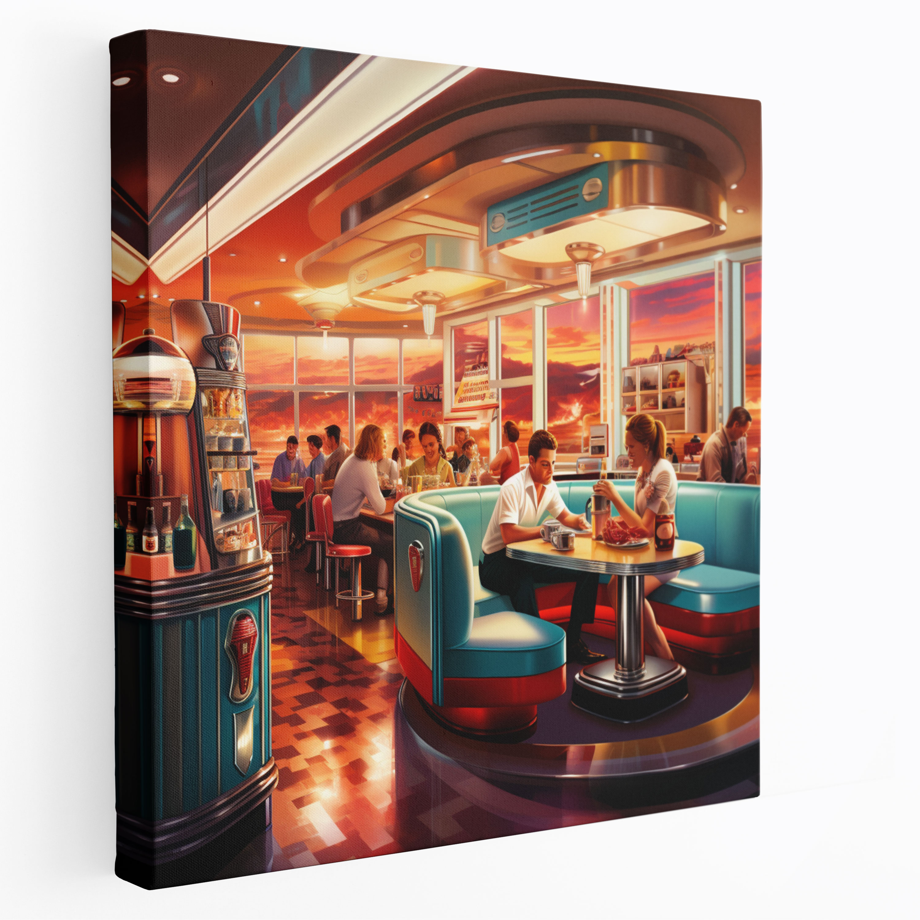 1950S Diner Wall Art - Retro, Retro, Wall Decoration, Milkshakes