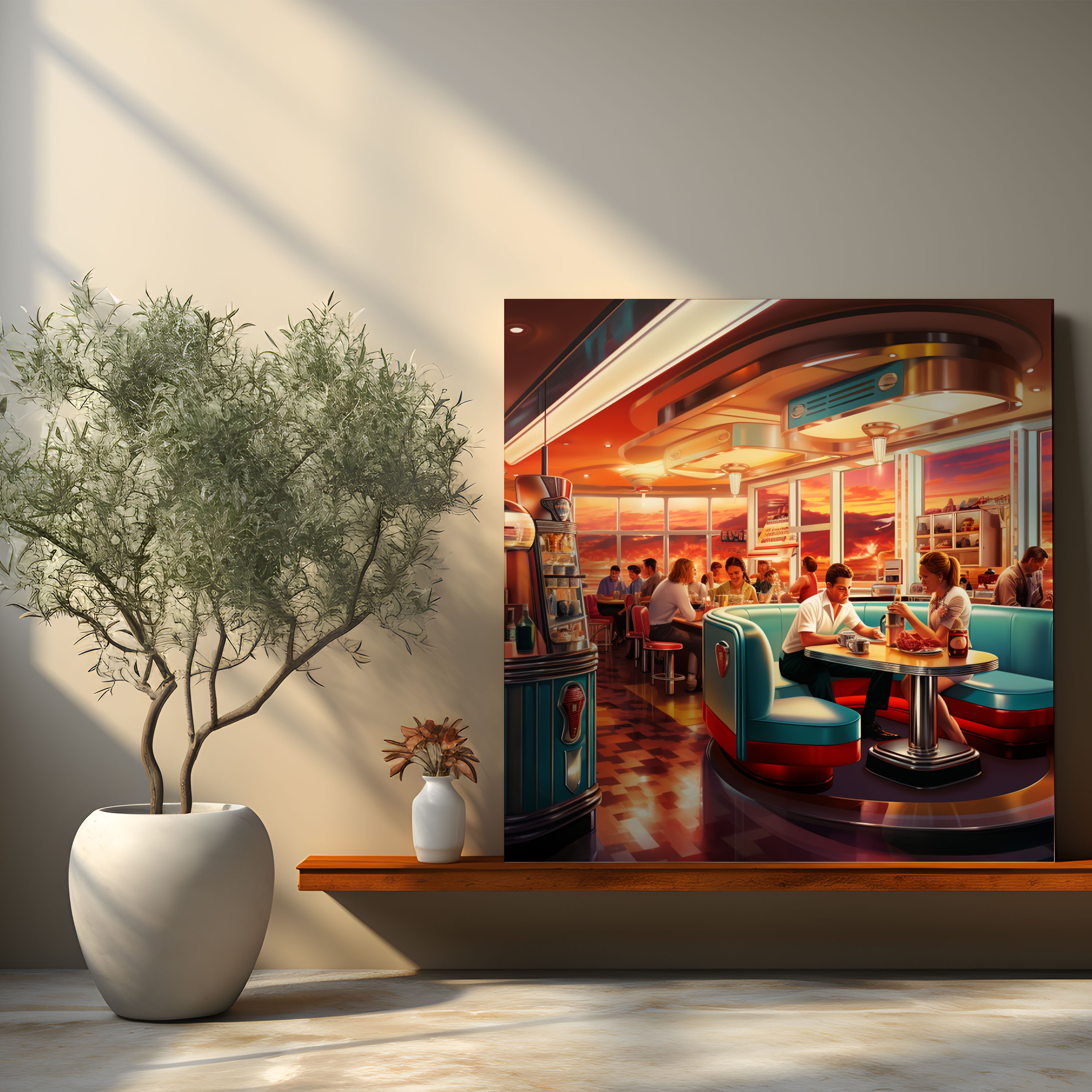 1950S Diner Wall Art - Retro, Retro, Wall Decoration, Milkshakes
