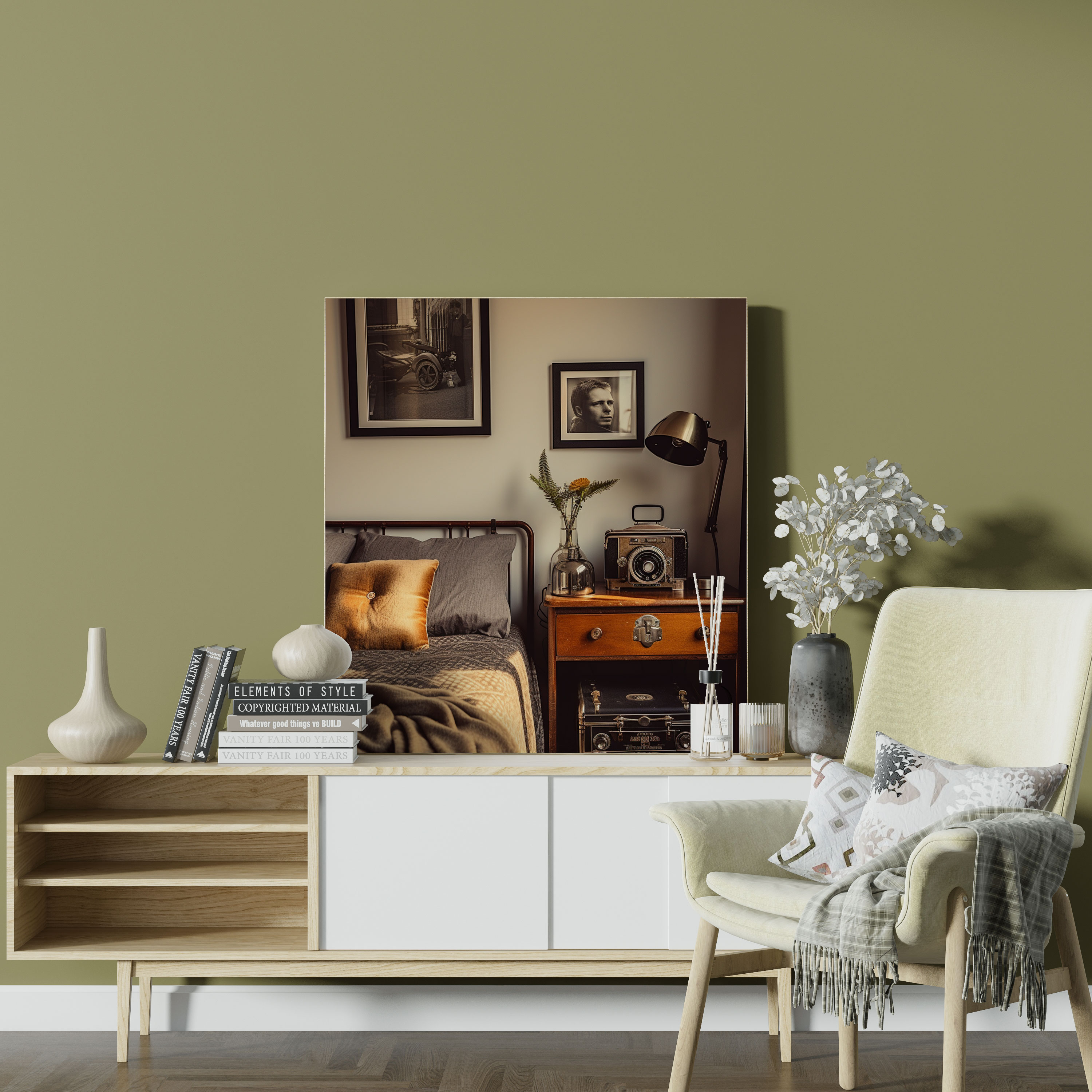 Retro Camera Bedroom Wall Art - Retro, Stylish Bedroom, Artistic Charm, Wall Decoration