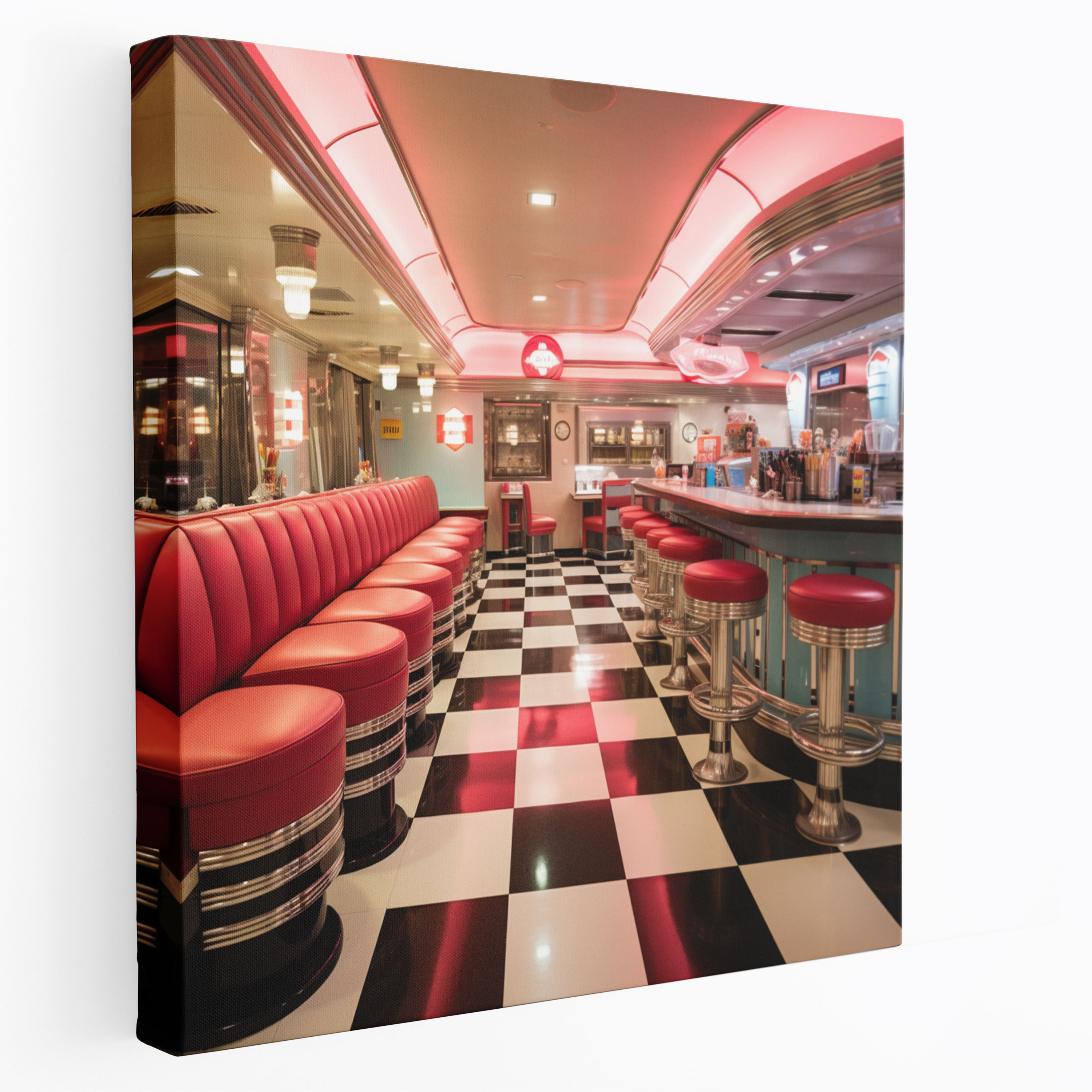 Retro Diner Canvas Print - Retro, Wall Art, Canvas Print, Retro Diner