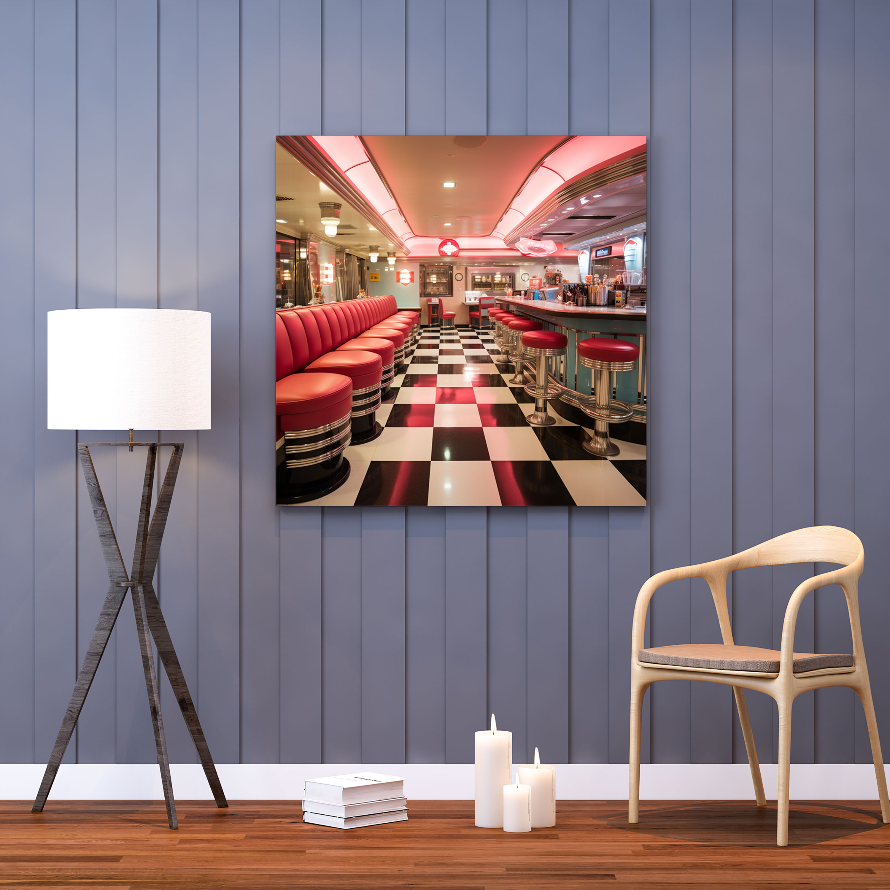 Retro Diner Canvas Print - Retro, Wall Art, Canvas Print, Retro Diner