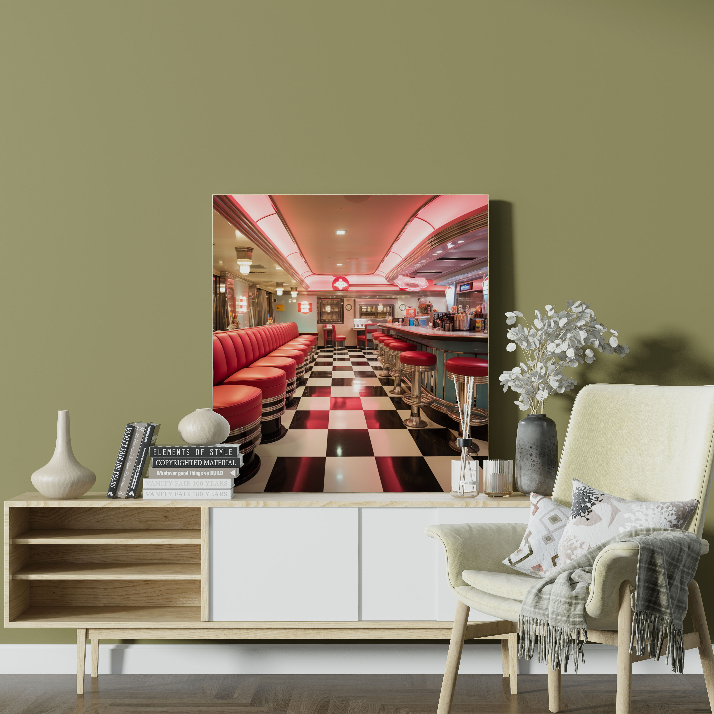 Retro Diner Canvas Print - Retro, Wall Art, Canvas Print, Retro Diner