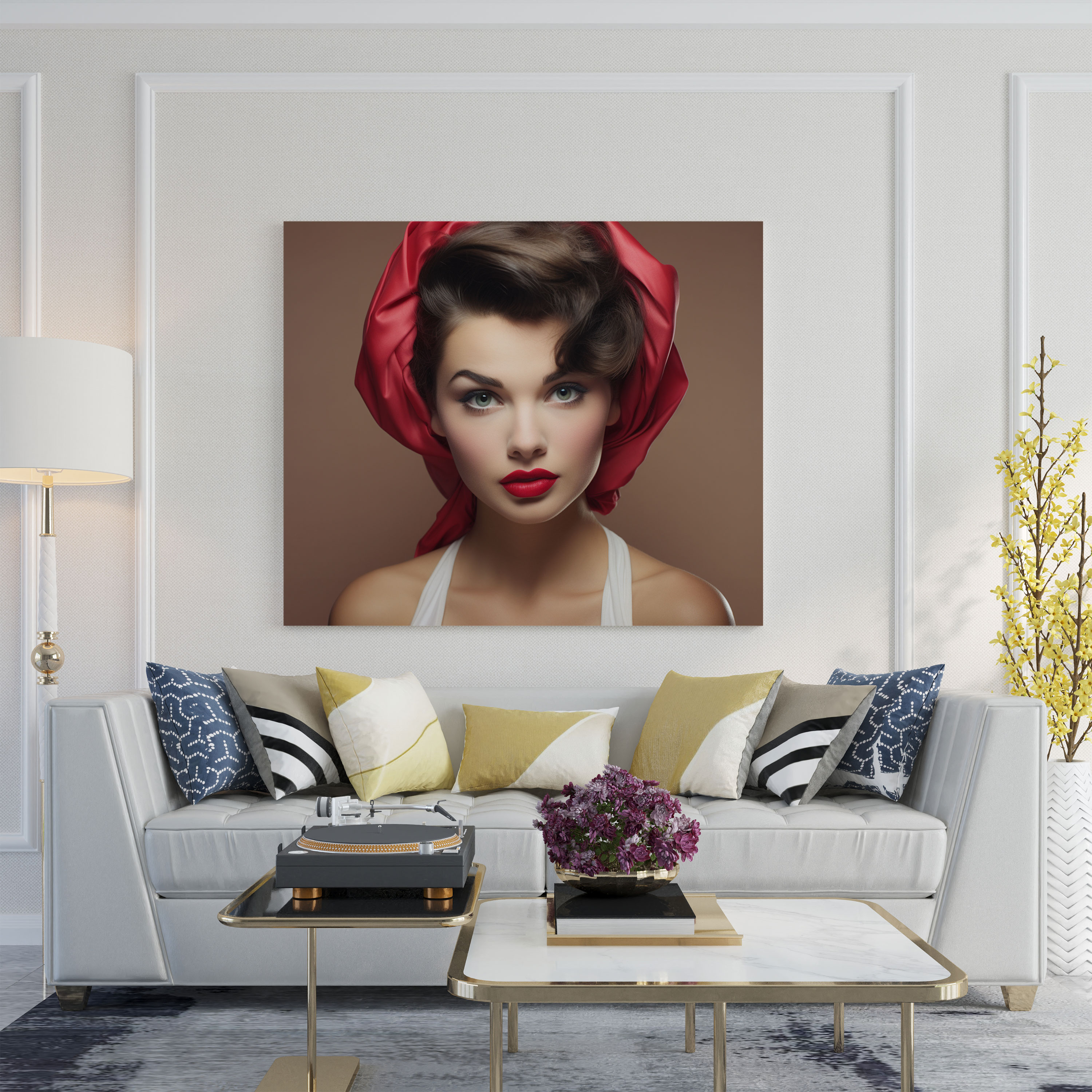 Pin-Up Girl Canvas Print - Retro, Wall Decoration, Home Decoration, Pin-Up Girl
