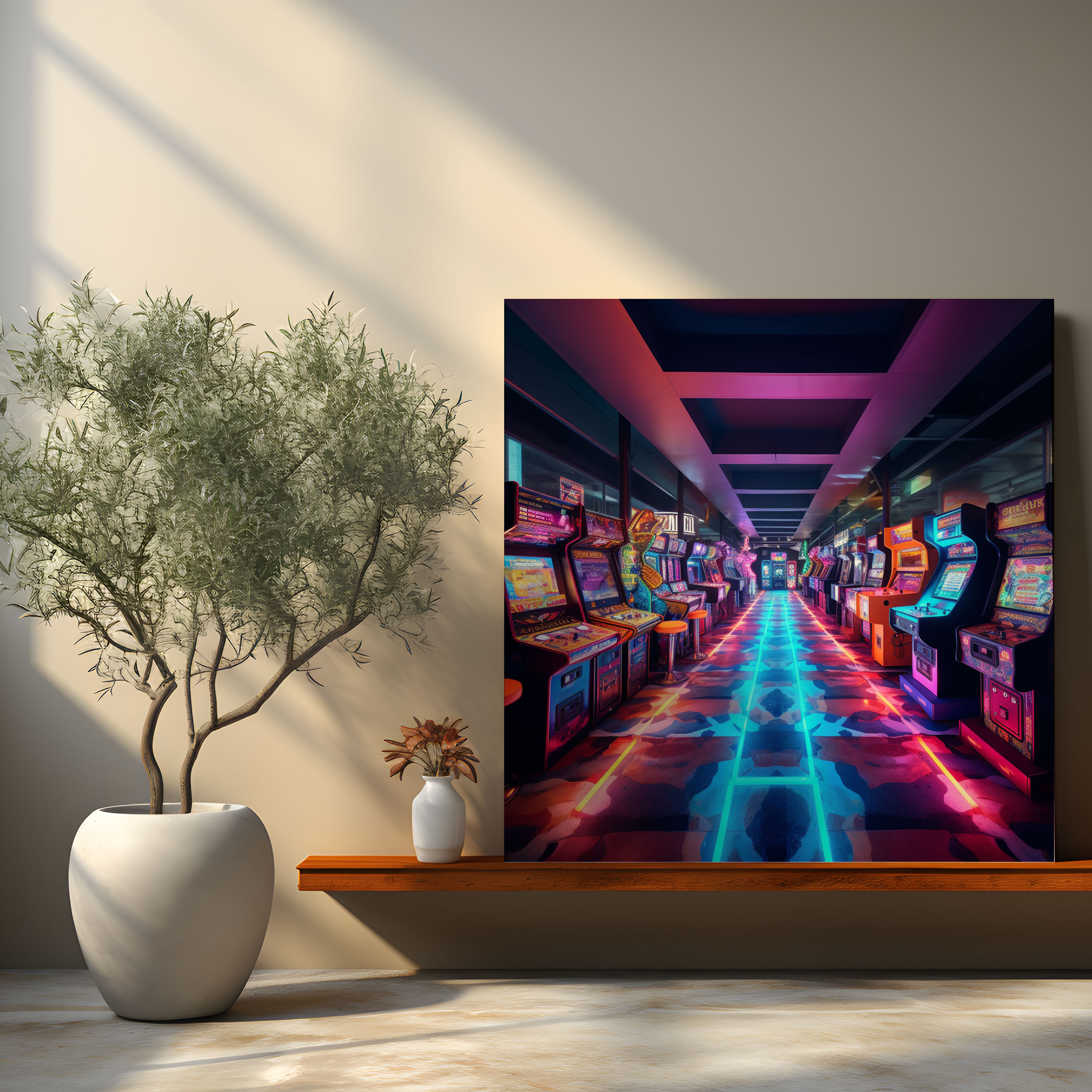 Retro Arcade Wall Art - Retro, Retro, Canvas, Canvas Print