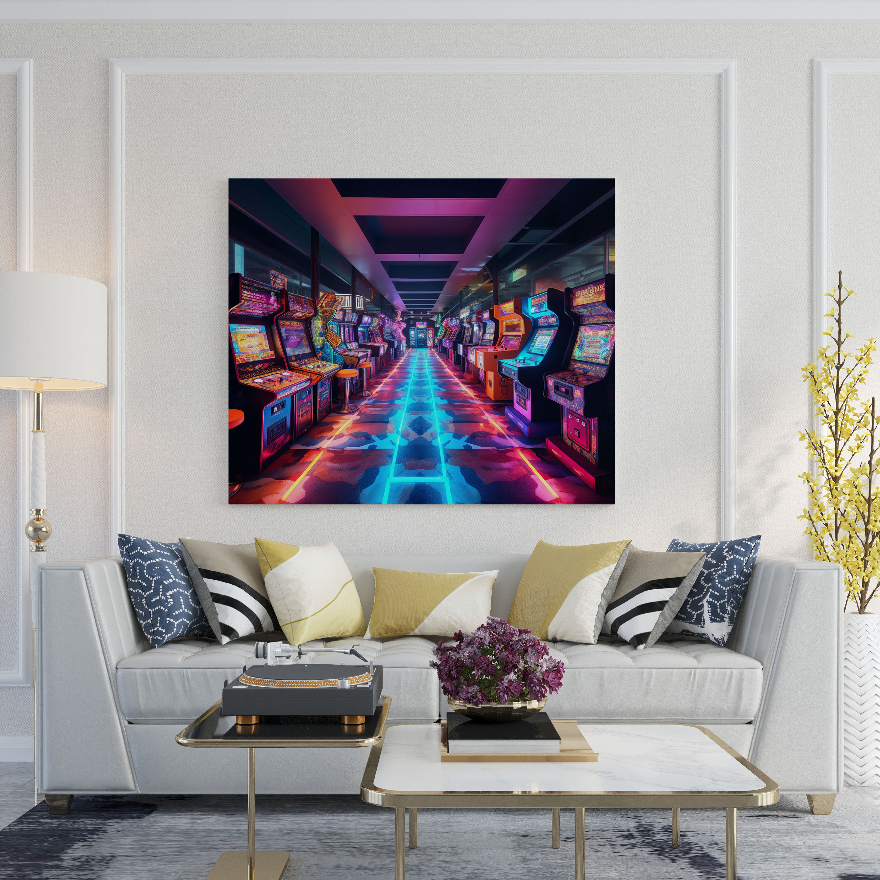 Retro Arcade Wall Art - Retro, Retro, Canvas, Canvas Print