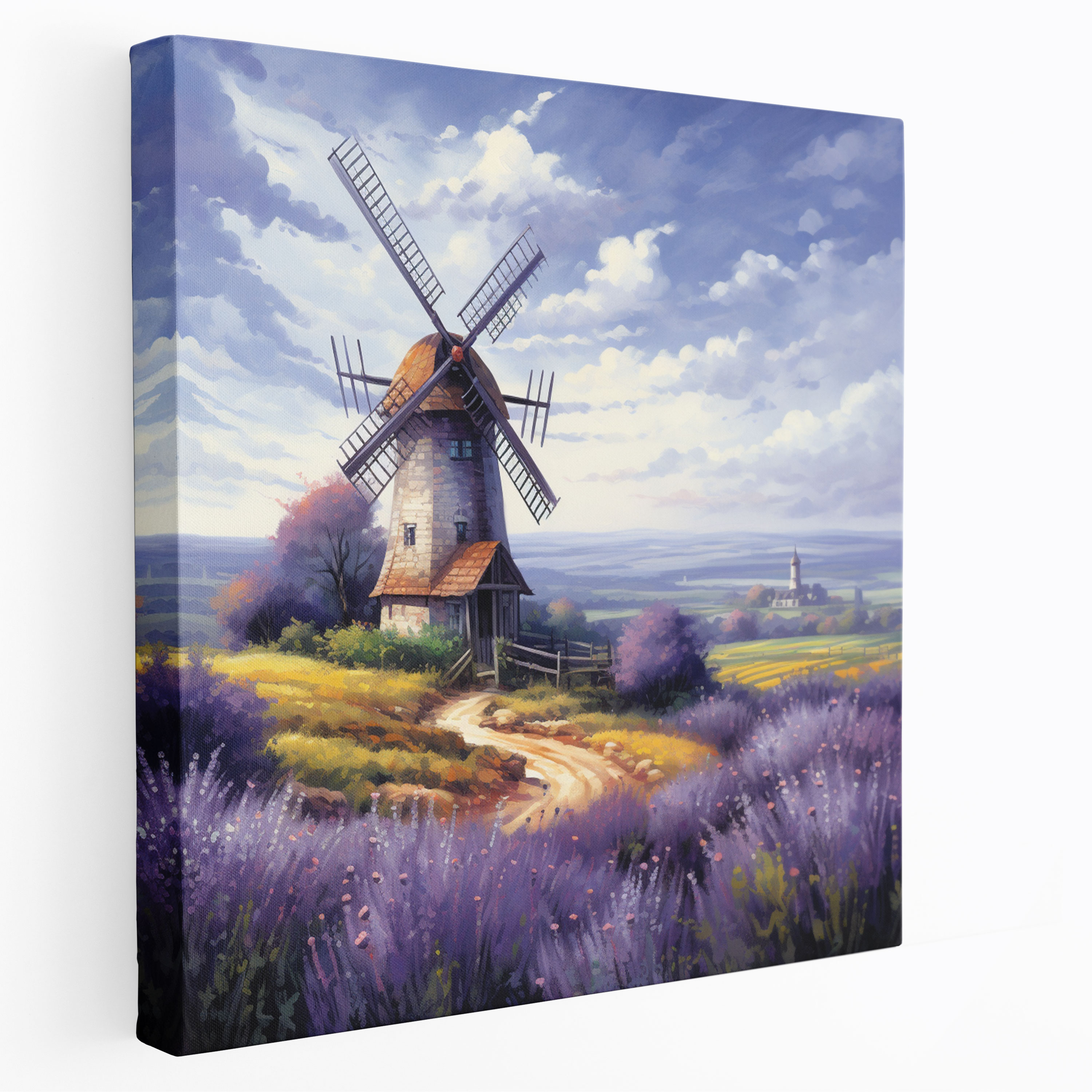 Rustic Lavender Field Canvas Print - Rustic, Tranquility, Canvas, Wall Decoration