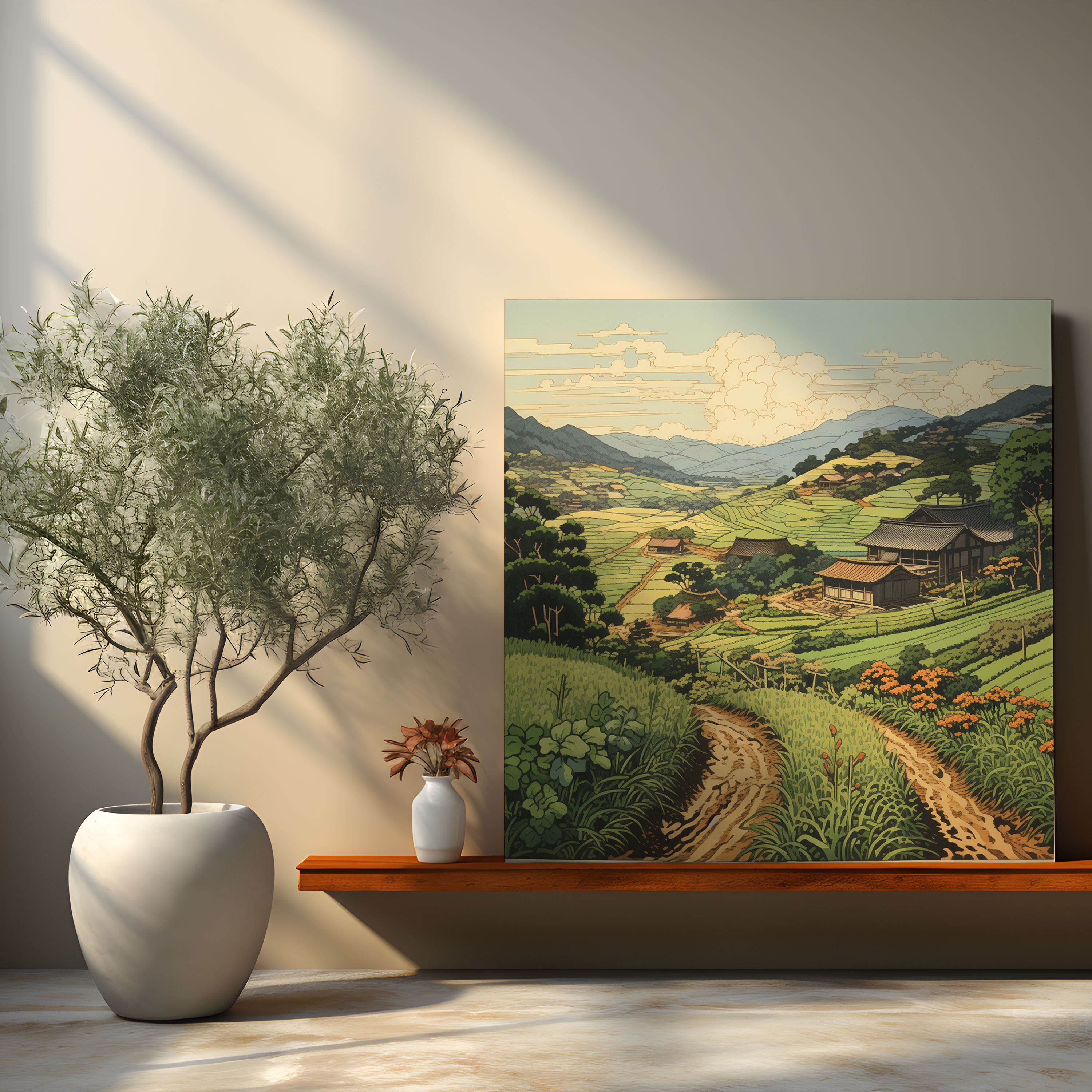 Rustic Countryside Canvas Print - Rustic, Home Decoration, Wall Art, Rural Scene