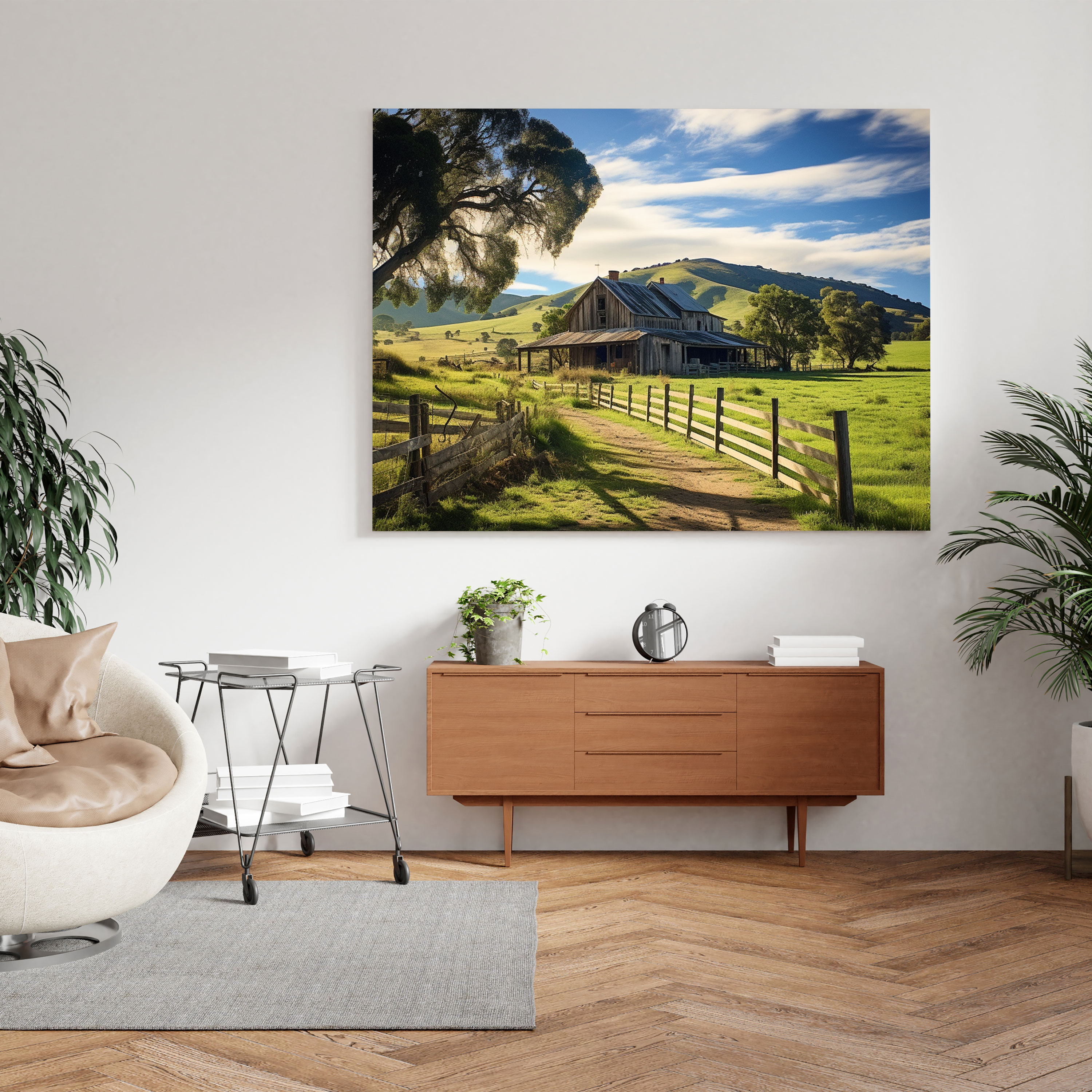 Rustic Farm Canvas Print - Rustic, Farm, Home Decoration, Country Charm