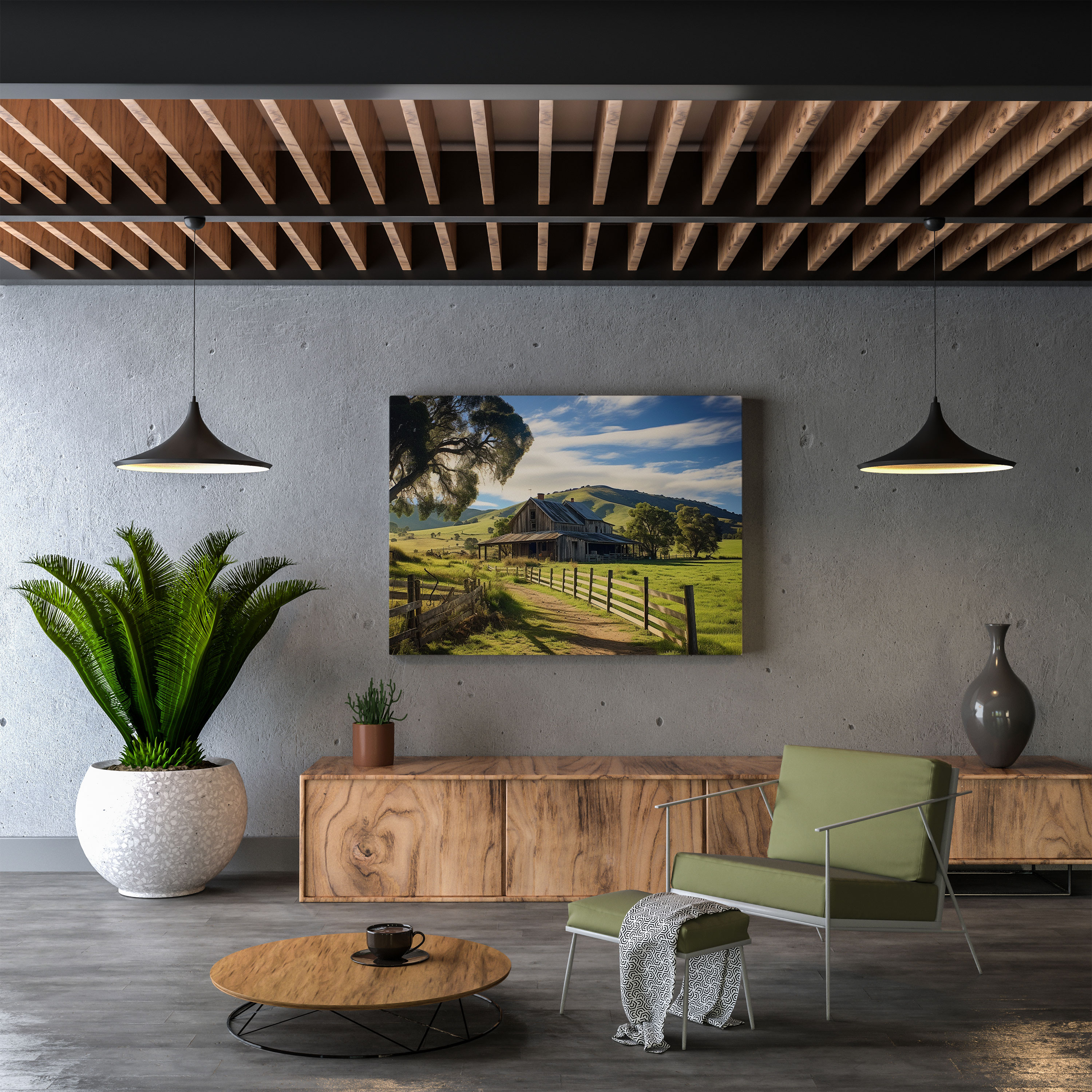 Rustic Farm Canvas Print - Rustic, Farm, Home Decoration, Country Charm