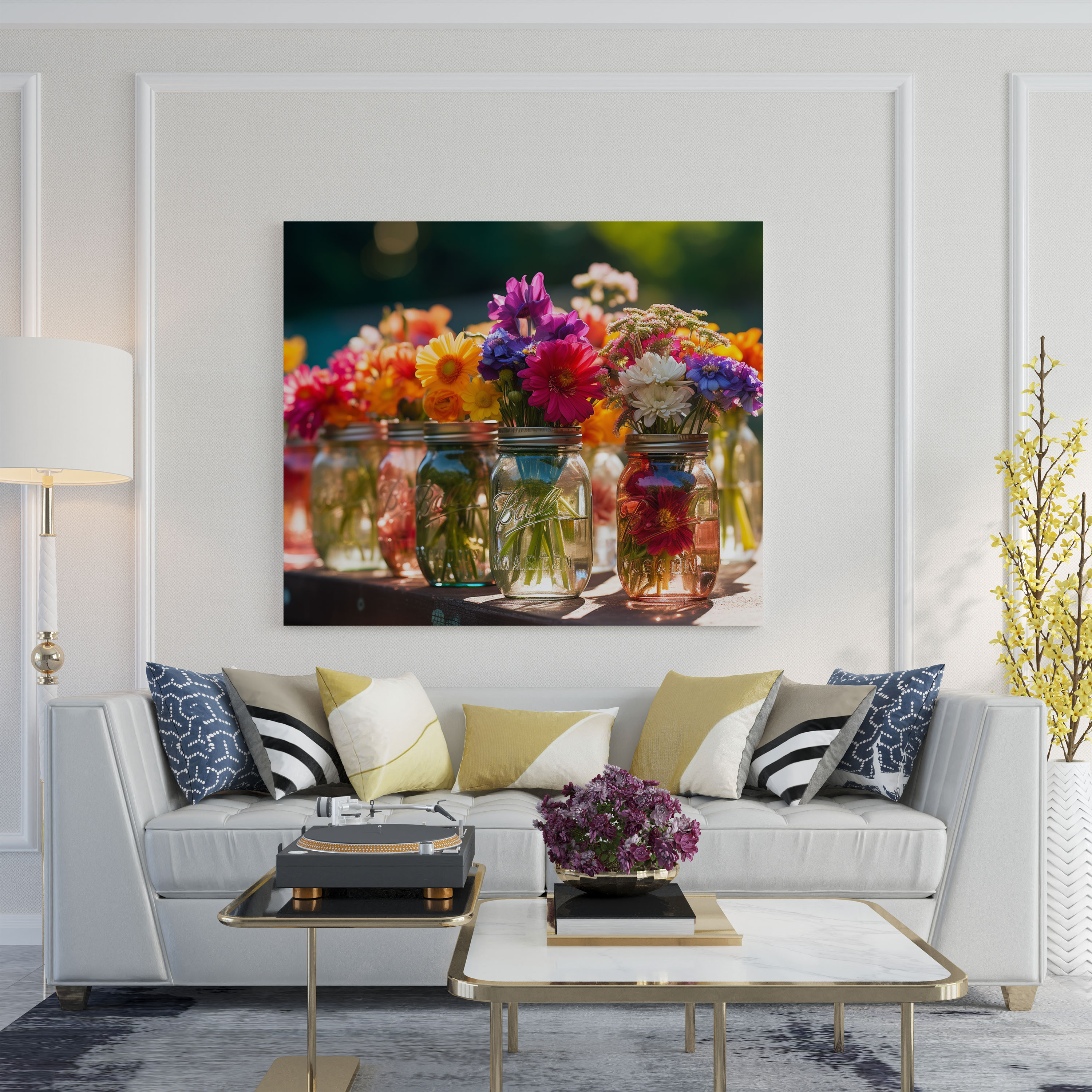 Rustic Flowers Canvas Print - Rustic, Wall Decoration, Flowers, Vintage