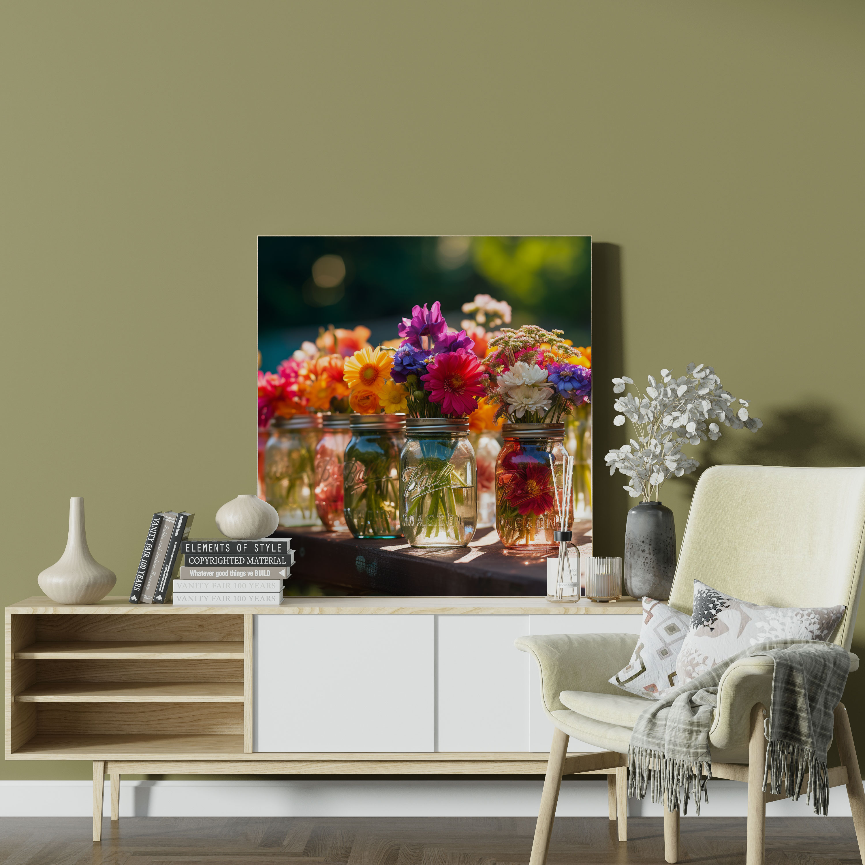 Rustic Flowers Canvas Print - Rustic, Wall Decoration, Flowers, Vintage