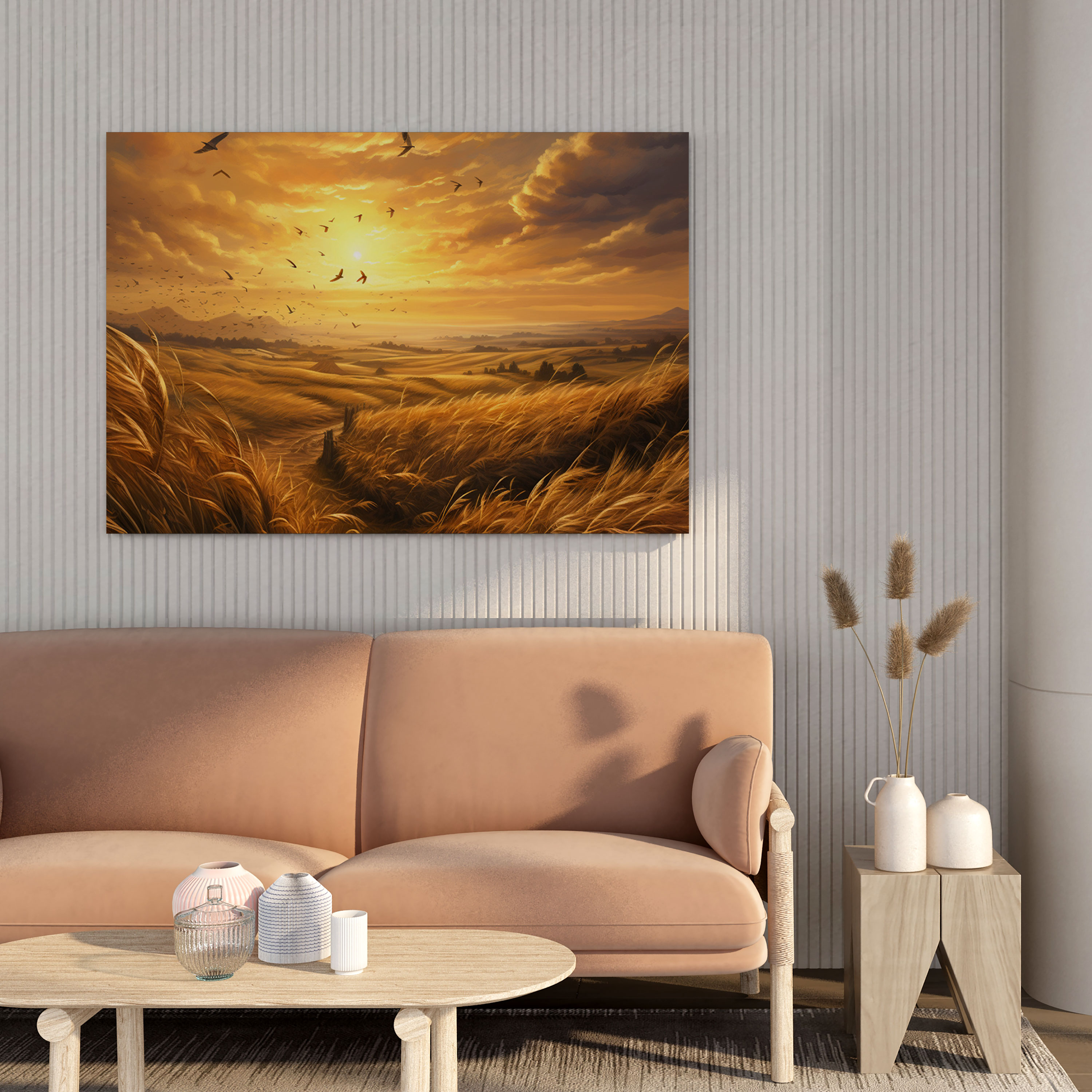 Rustic Wheat Field Canvas Print - Rustic, Rustic Decor, Canvas Wall Art, Wall Art