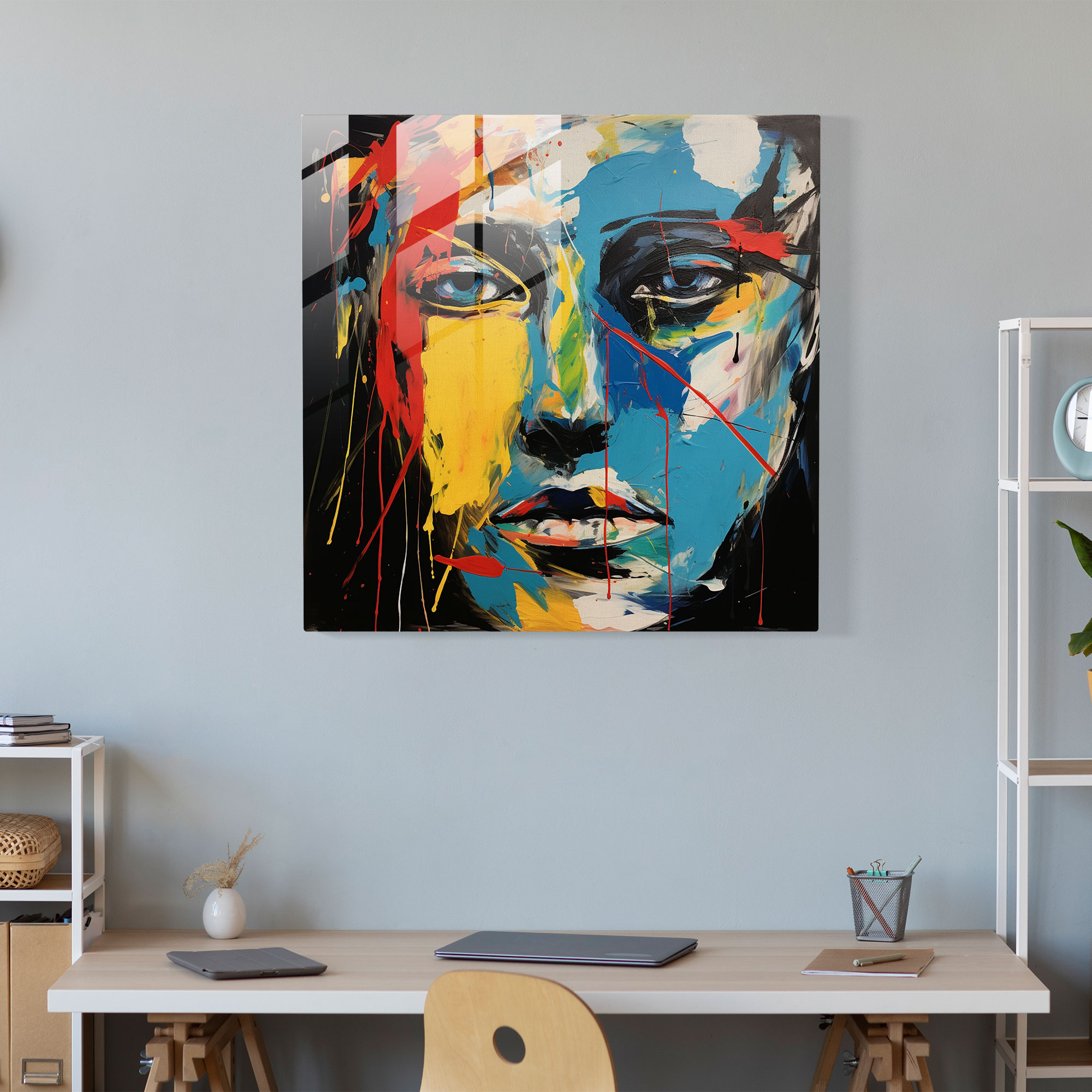 Scarface Abstract Acrylic Glass Print - Scarface, Scarface, Abstract Acrylic Painting, Modern Art