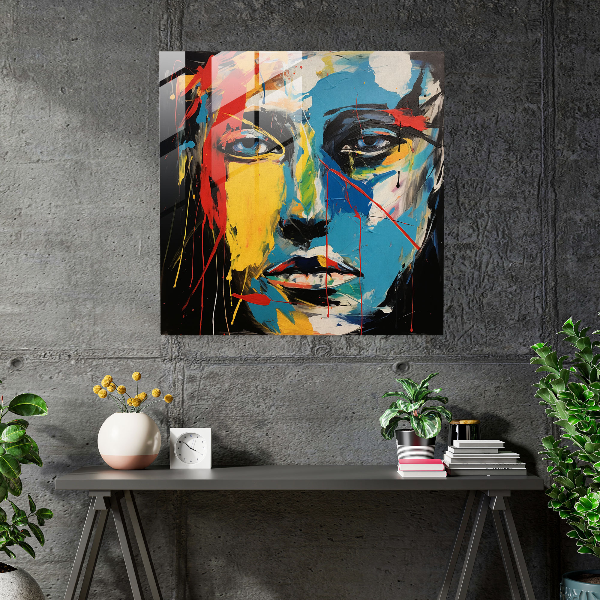 Scarface Abstract Acrylic Glass Print - Scarface, Scarface, Abstract Acrylic Painting, Modern Art