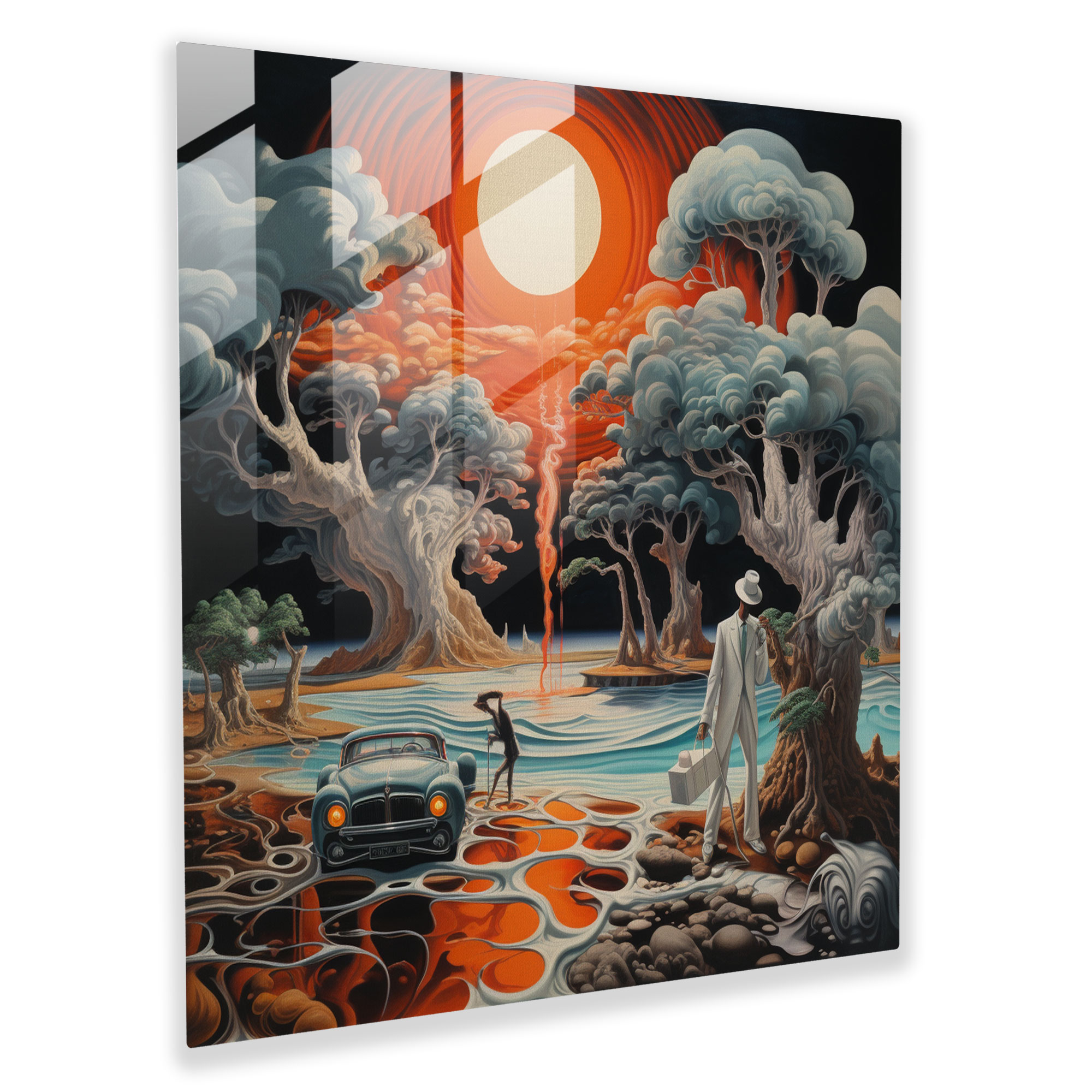 Scarface Surrealistic Glass Print - Scarface, Scarface, Intrigue, Modern Art
