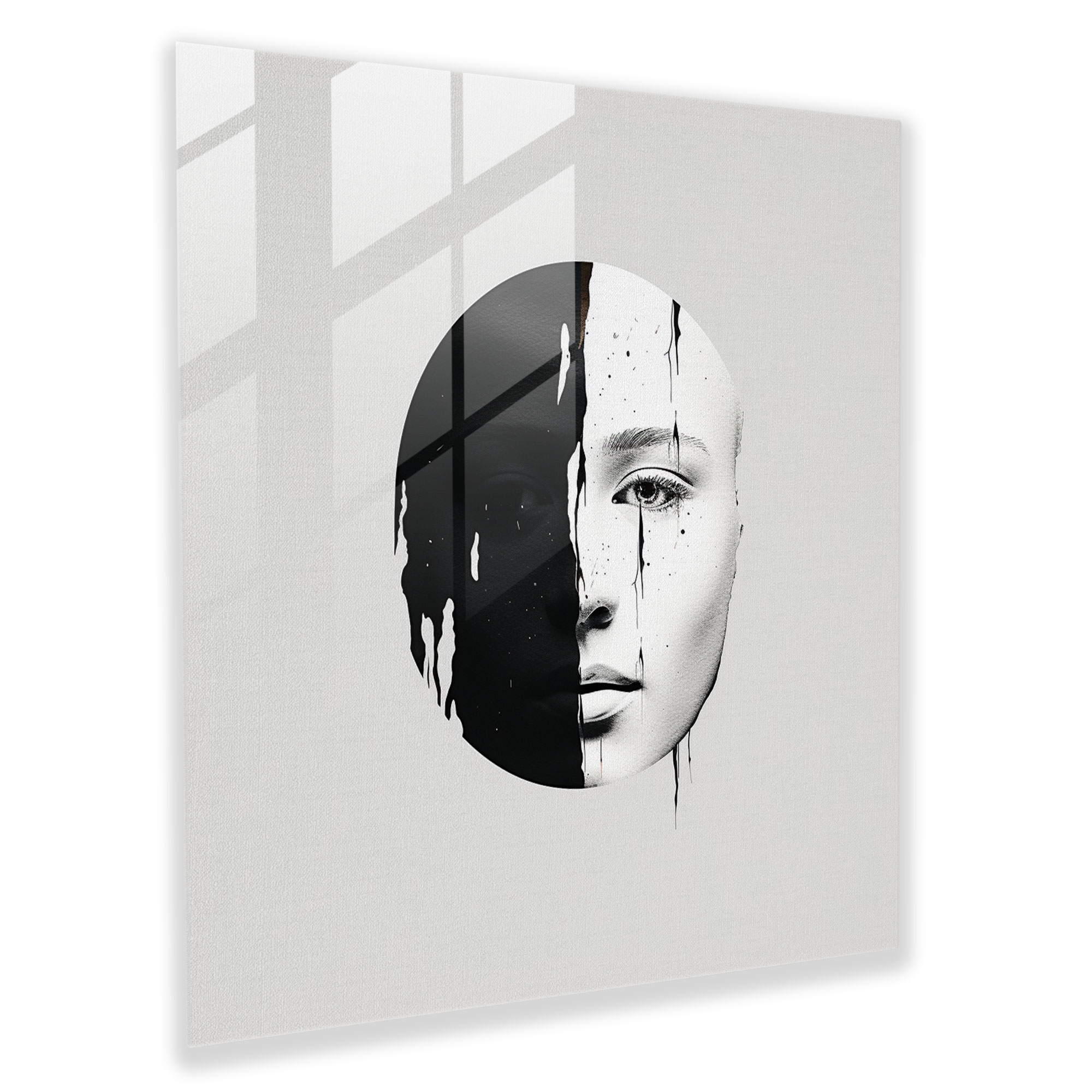 Scarface Minimalistic Glass Print - Scarface, Elegance, Modern Art, Minimalistic Design