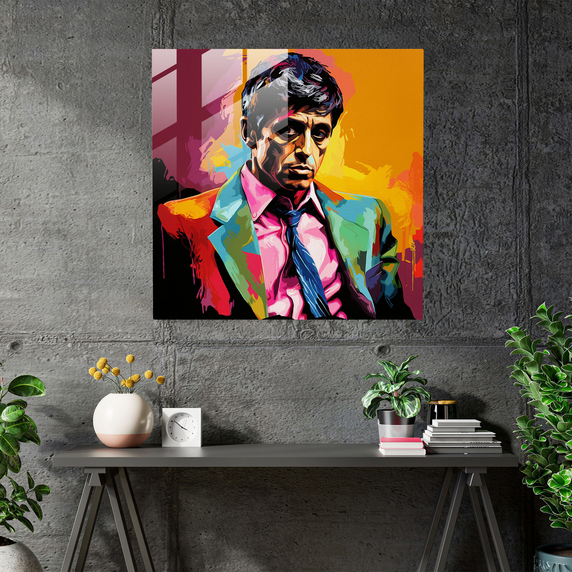 Scarface Glass Print - Scarface, Glass Art, Scarface, Glass Wall Art