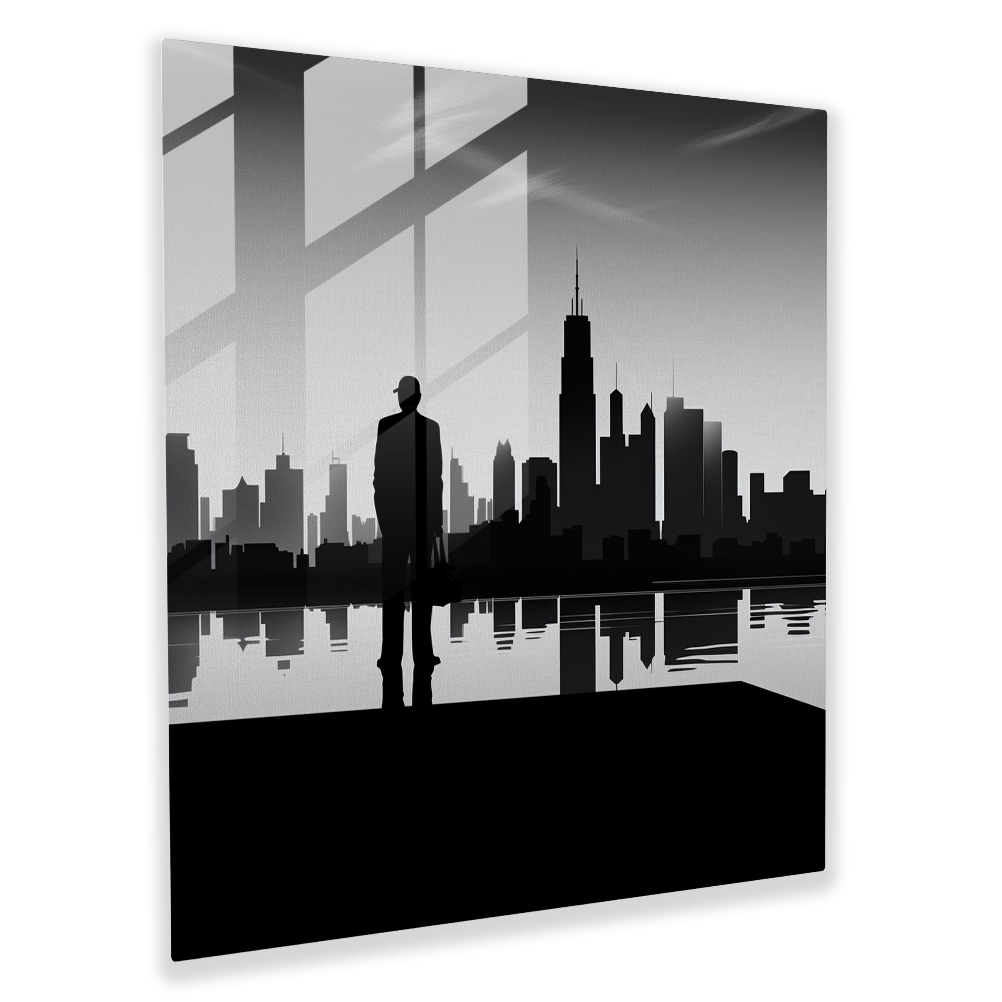 Scarface Cityscape Glass Print - Scarface, Glass Print, Scarface, Glass Wall Art