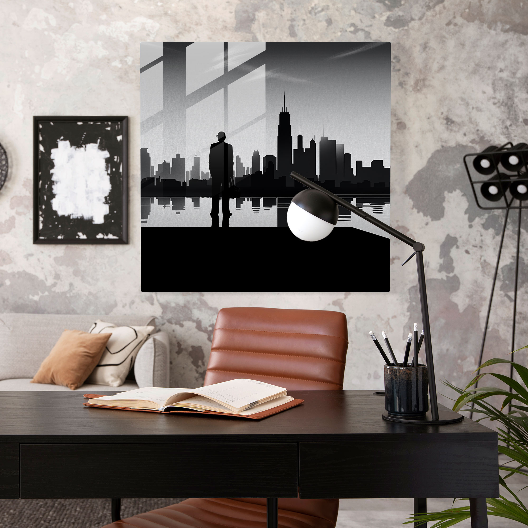 Scarface Cityscape Glass Print - Scarface, Glass Print, Scarface, Glass Wall Art