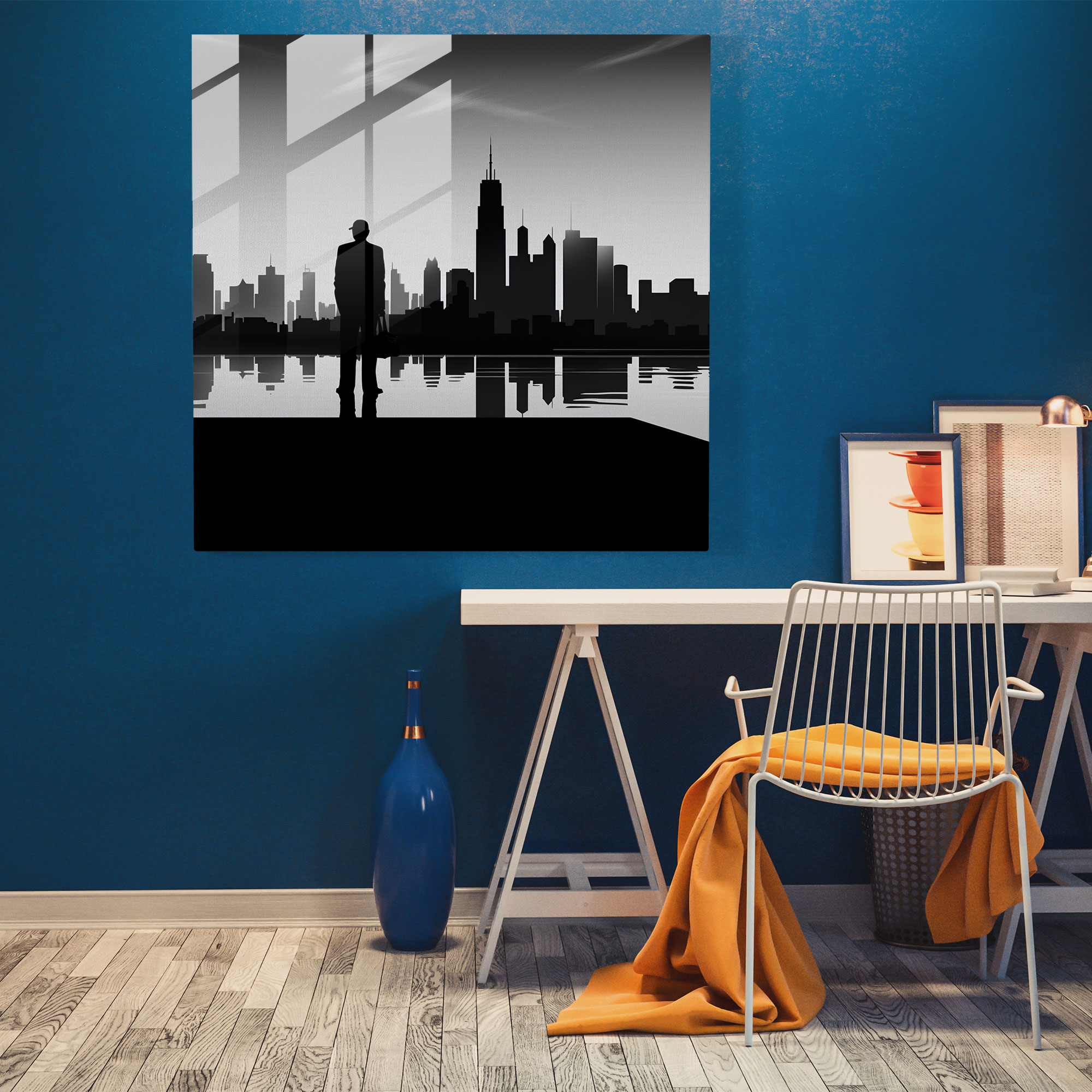 Scarface Cityscape Glass Print - Scarface, Glass Print, Scarface, Glass Wall Art