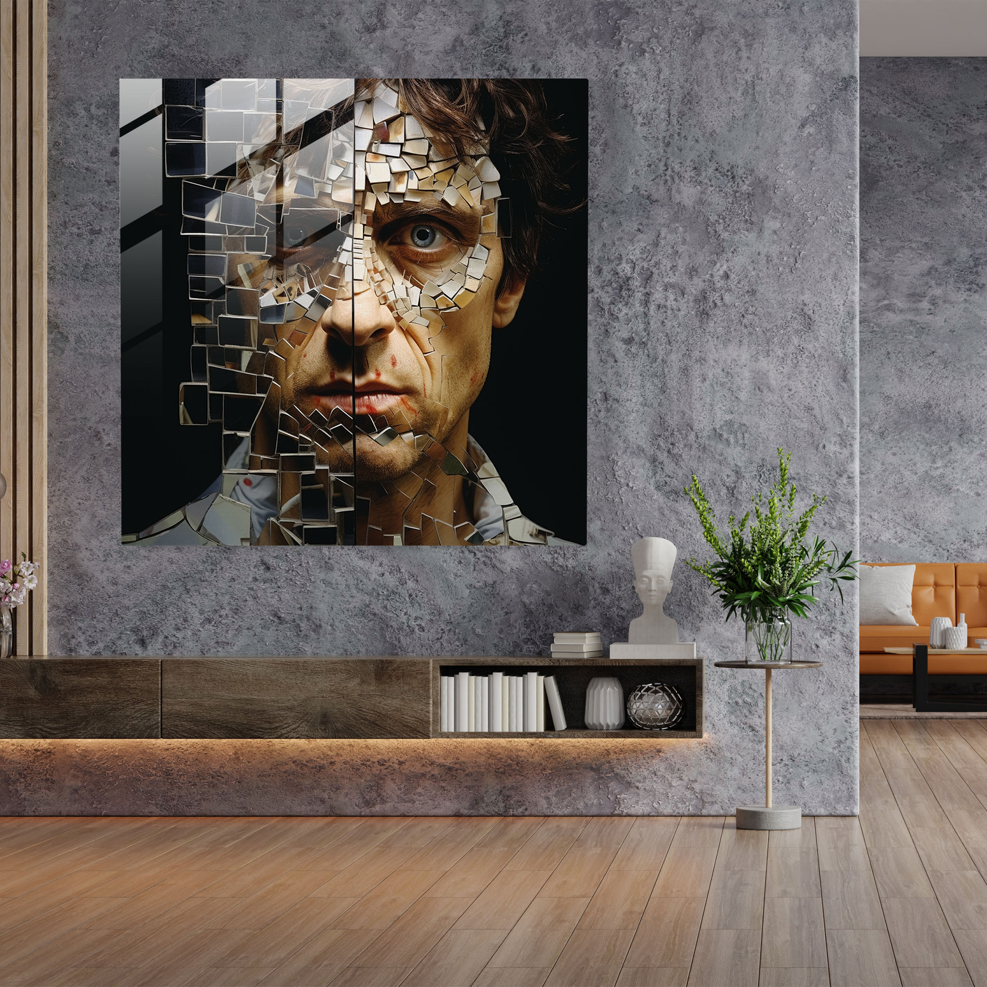 Scarface Reflections Glass Print - Scarface, Scarface, Captivating, Glass Print