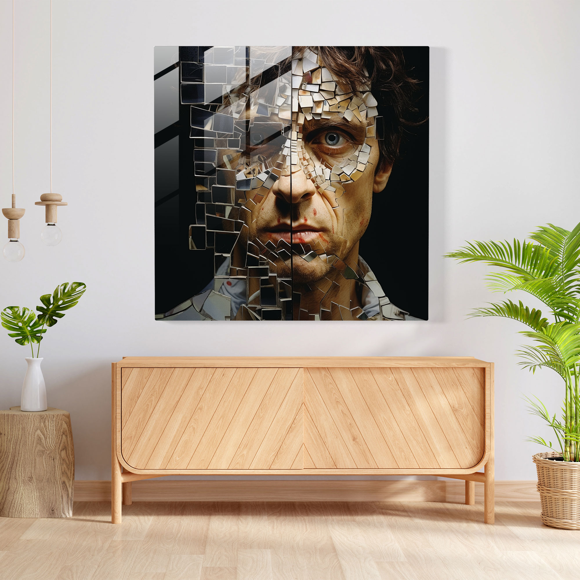 Scarface Reflections Glass Print - Scarface, Scarface, Captivating, Glass Print