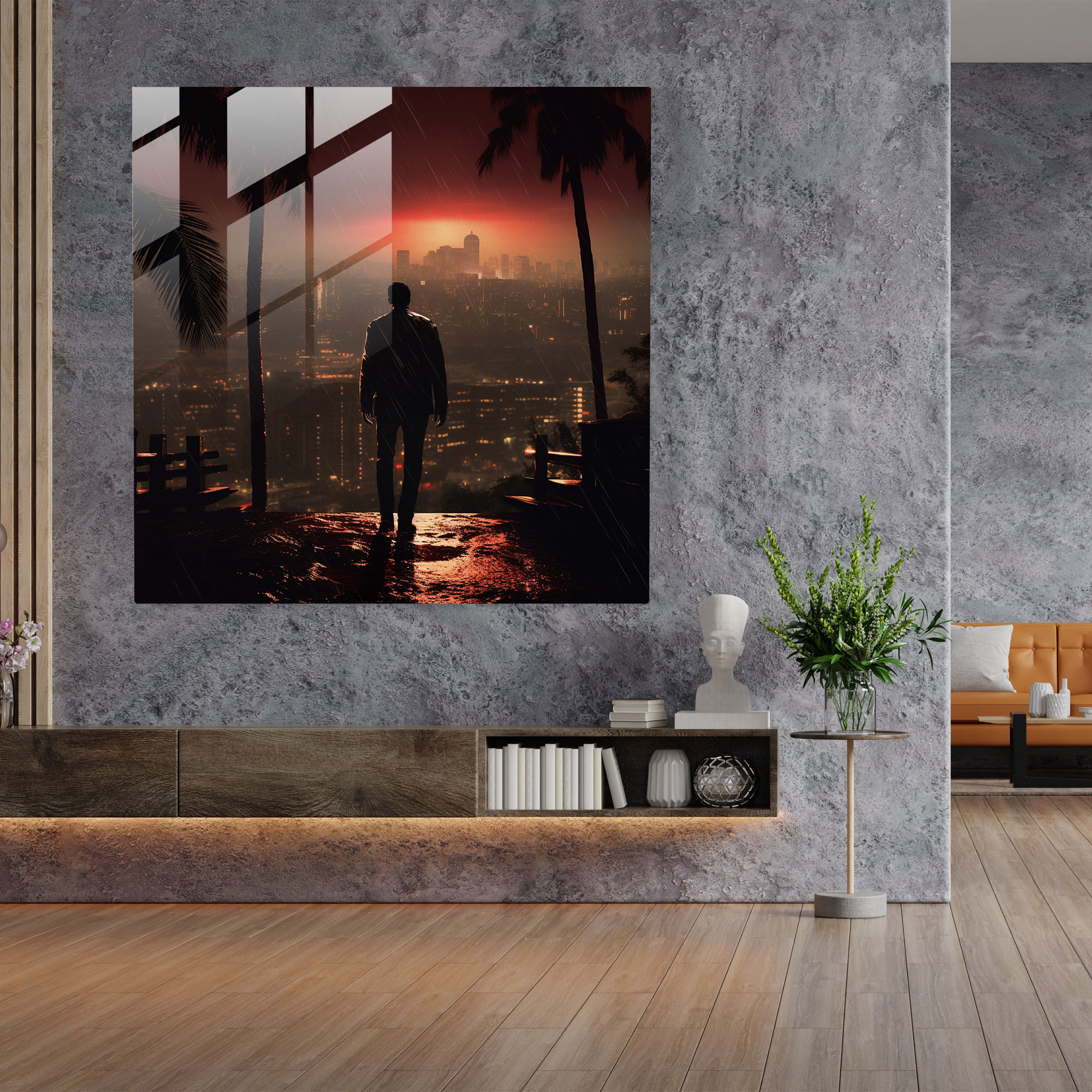 Scarface Rainy Night Glass Print - Scarface, Scarface, Glass Art, Glass Print