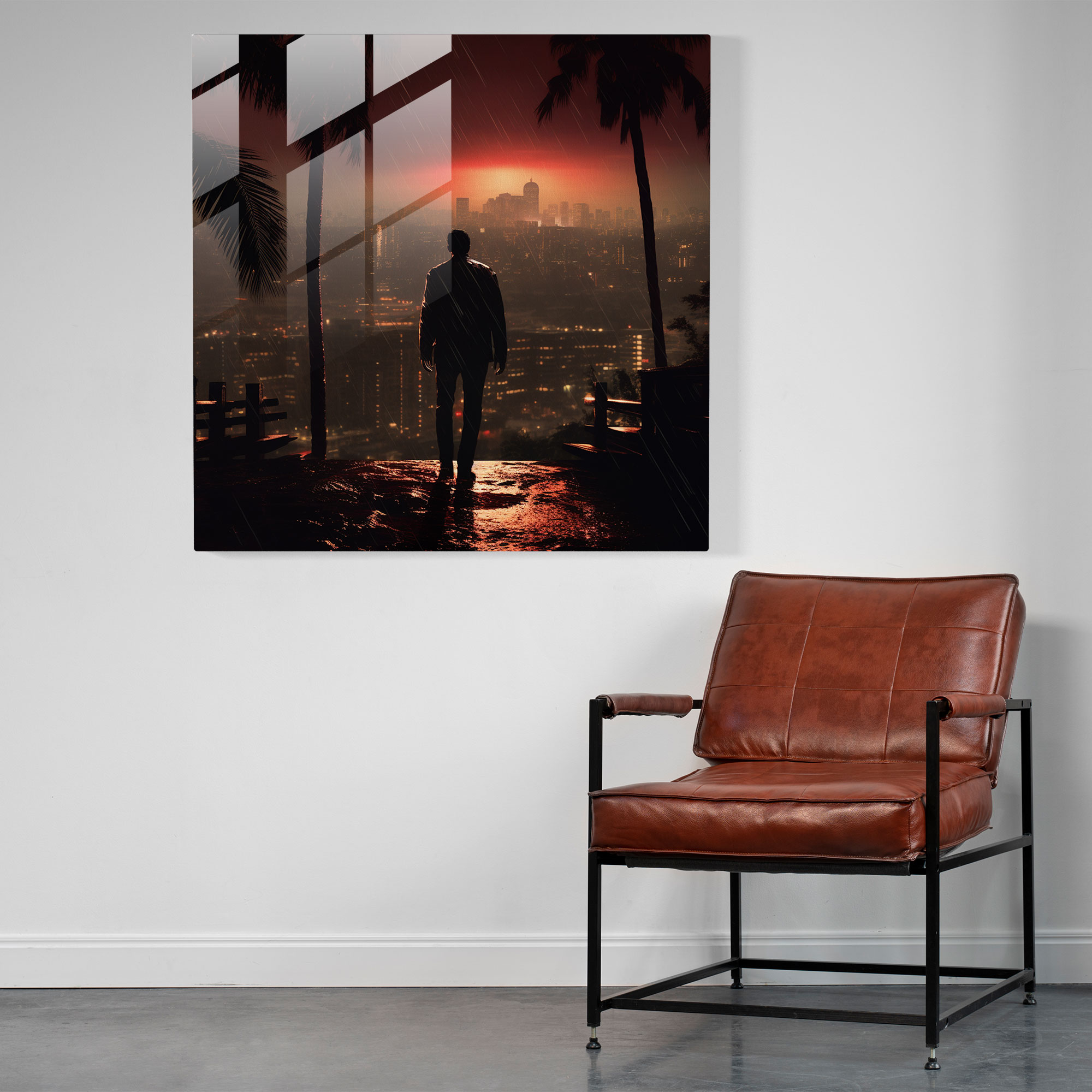 Scarface Rainy Night Glass Print - Scarface, Scarface, Glass Art, Glass Print