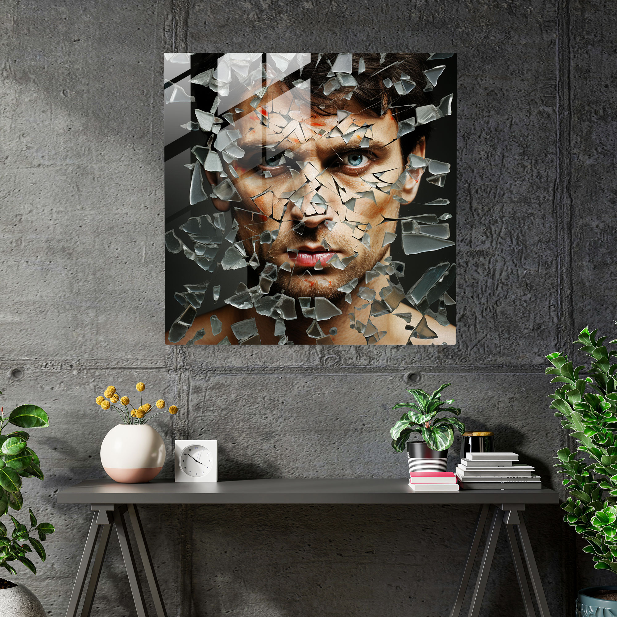 Scarface Enigma Glass Print - Scarface, Glass Wall Art, Mysterious, Scarface