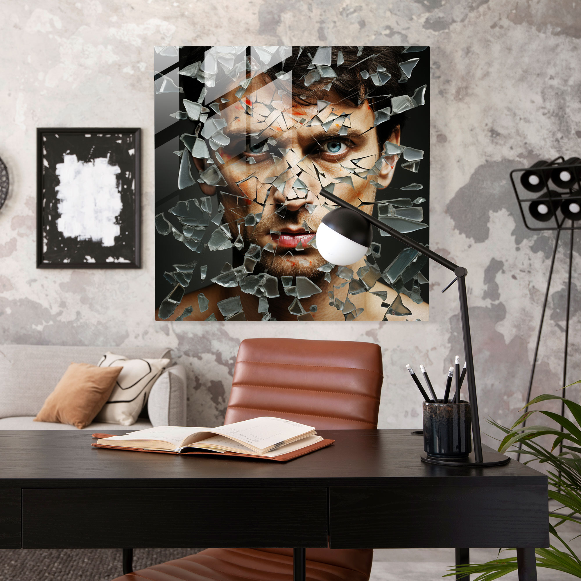 Scarface Enigma Glass Print - Scarface, Glass Wall Art, Mysterious, Scarface