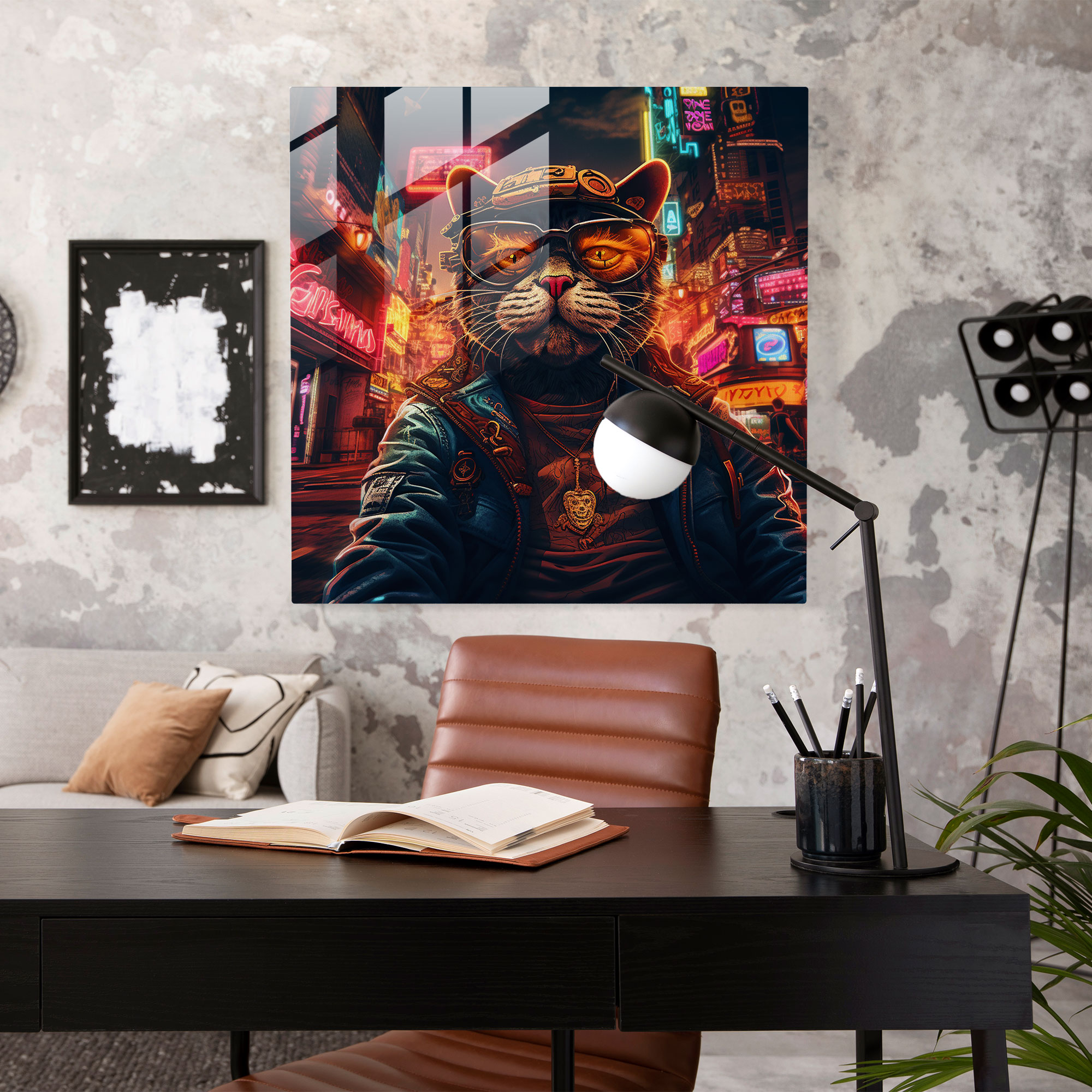 Retro Scarface Glass Print - Scarface, Glass Wall Art, Modern Art, Scarface