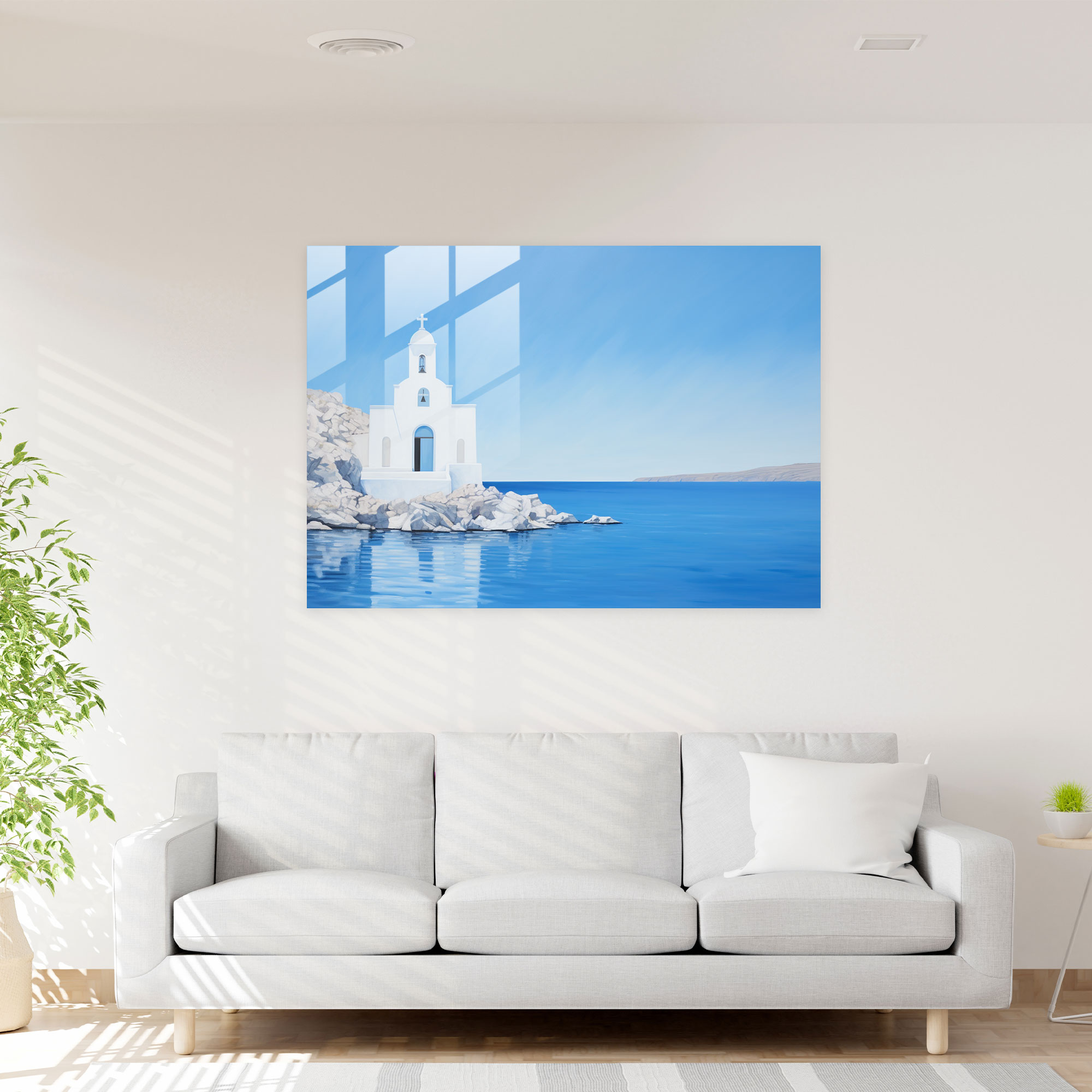 Santorini Wall Decoration - Santorini, Wall Decoration, Santorini, Blue Waters