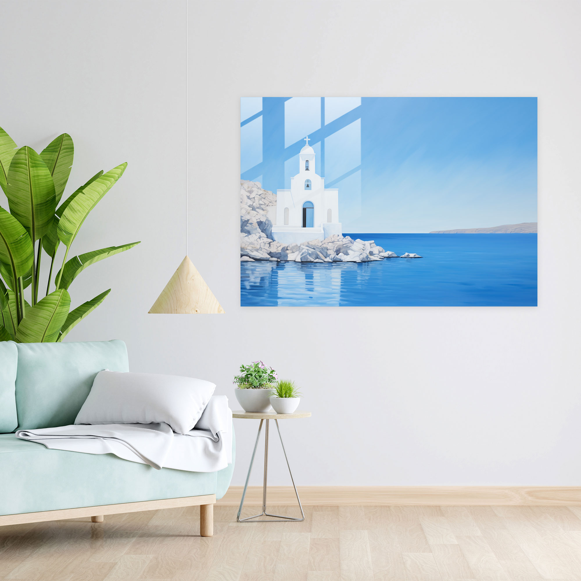 Santorini Wall Decoration - Santorini, Wall Decoration, Santorini, Blue Waters