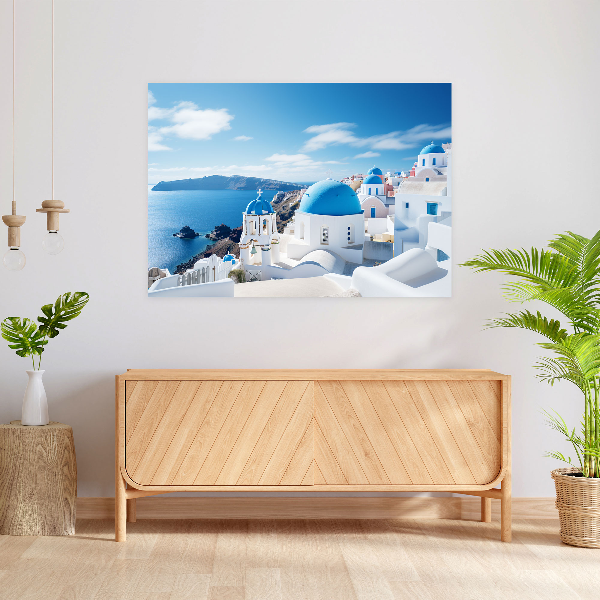 Santorini Wall Decoration - Contemporary Photography - Santorini, White Buildings, Santorini, Charm