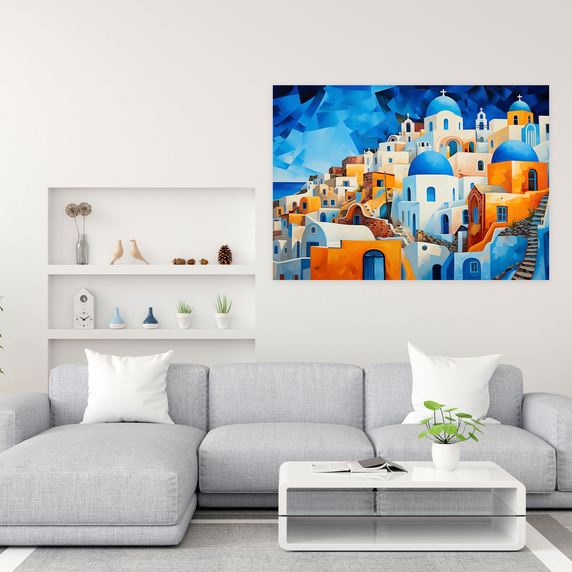 Santorini Canvas Print - Santorini, Wall Art, Canvas Wall Art, Santorini