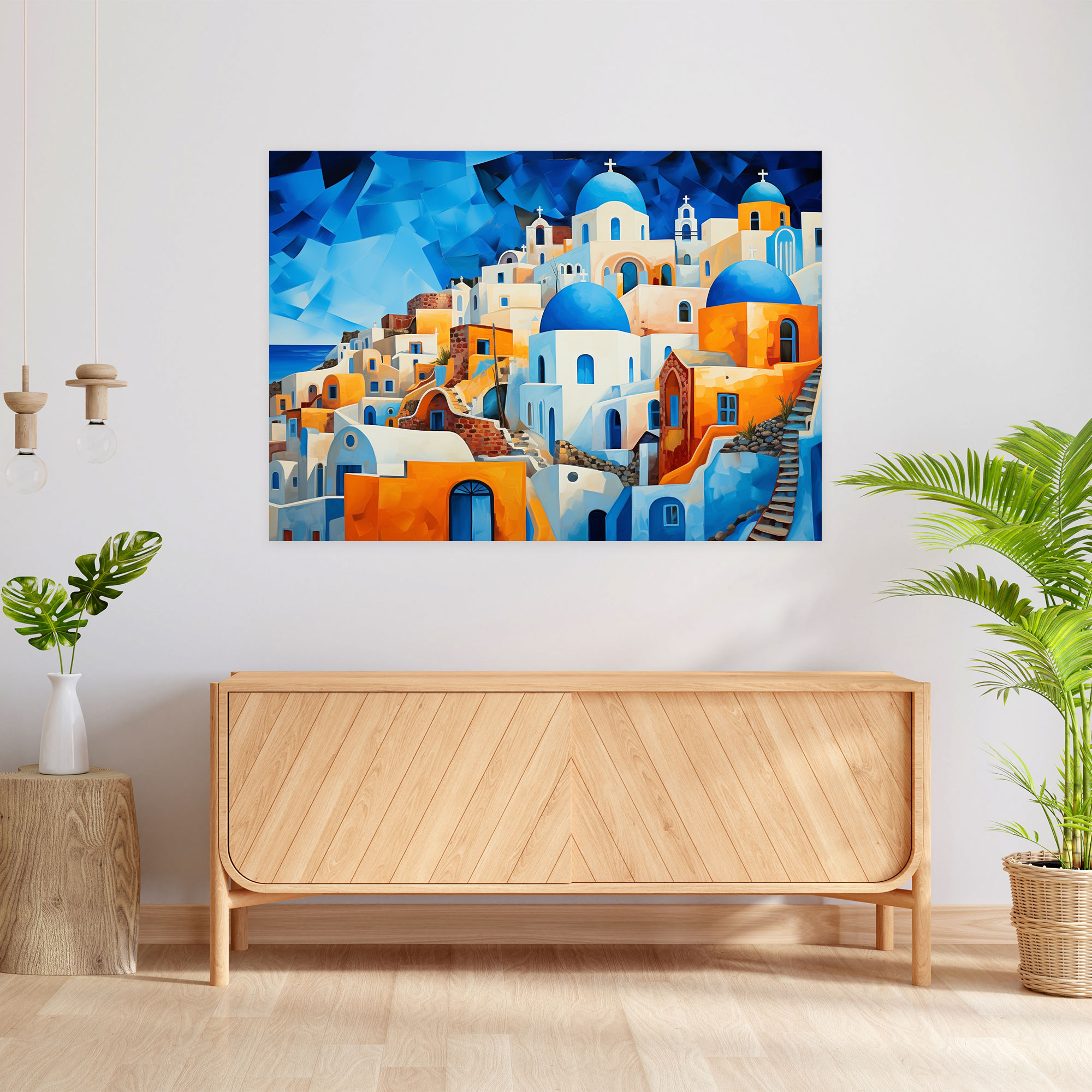 Santorini Canvas Print - Santorini, Wall Art, Canvas Wall Art, Santorini