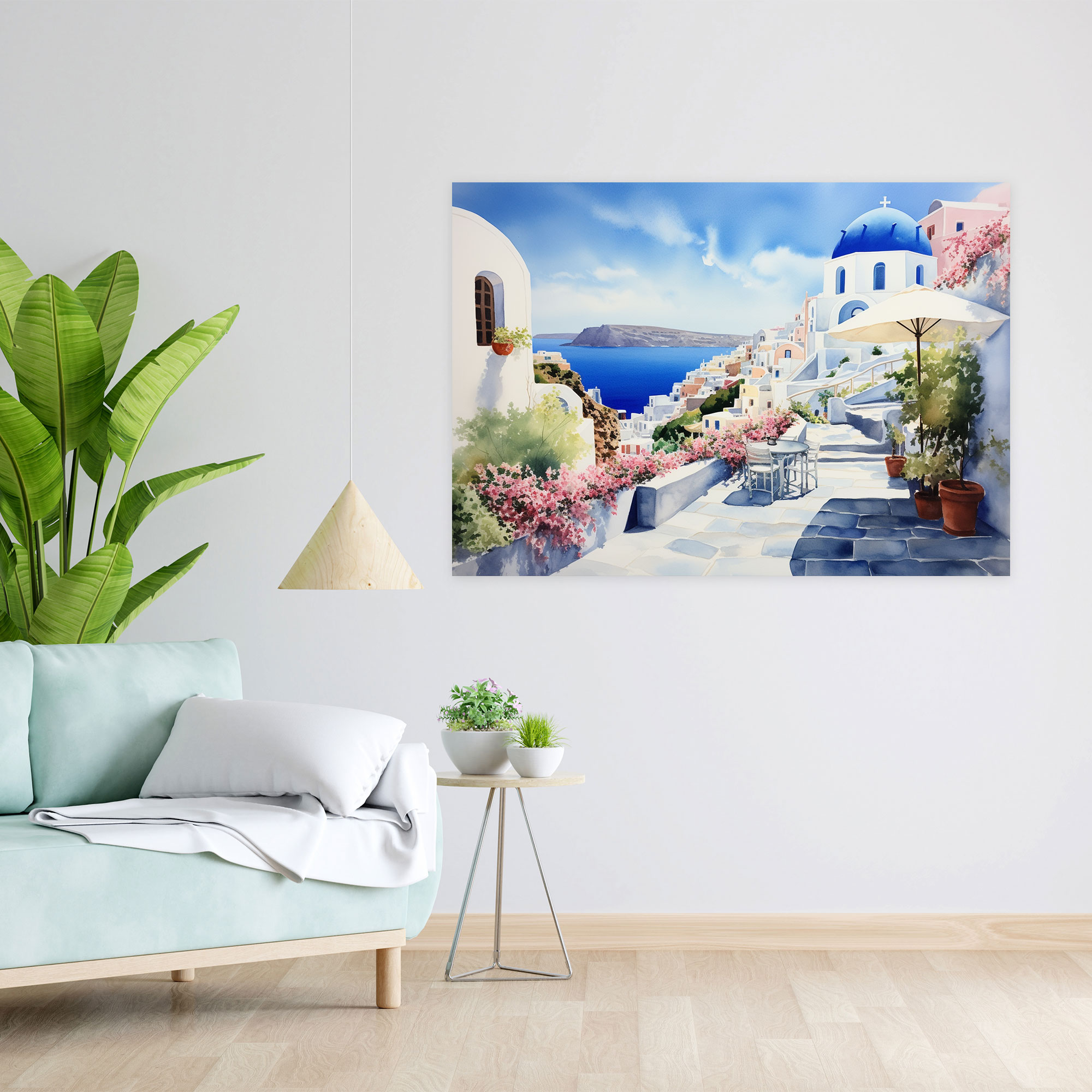 Santorini Wall Art - Santorini, Wall Decoration, Canvas, Santorini