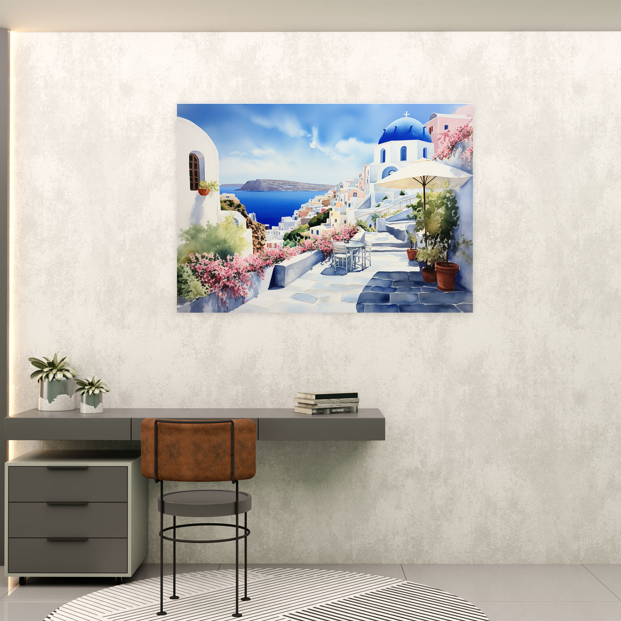 Santorini Wall Art - Santorini, Wall Decoration, Canvas, Santorini