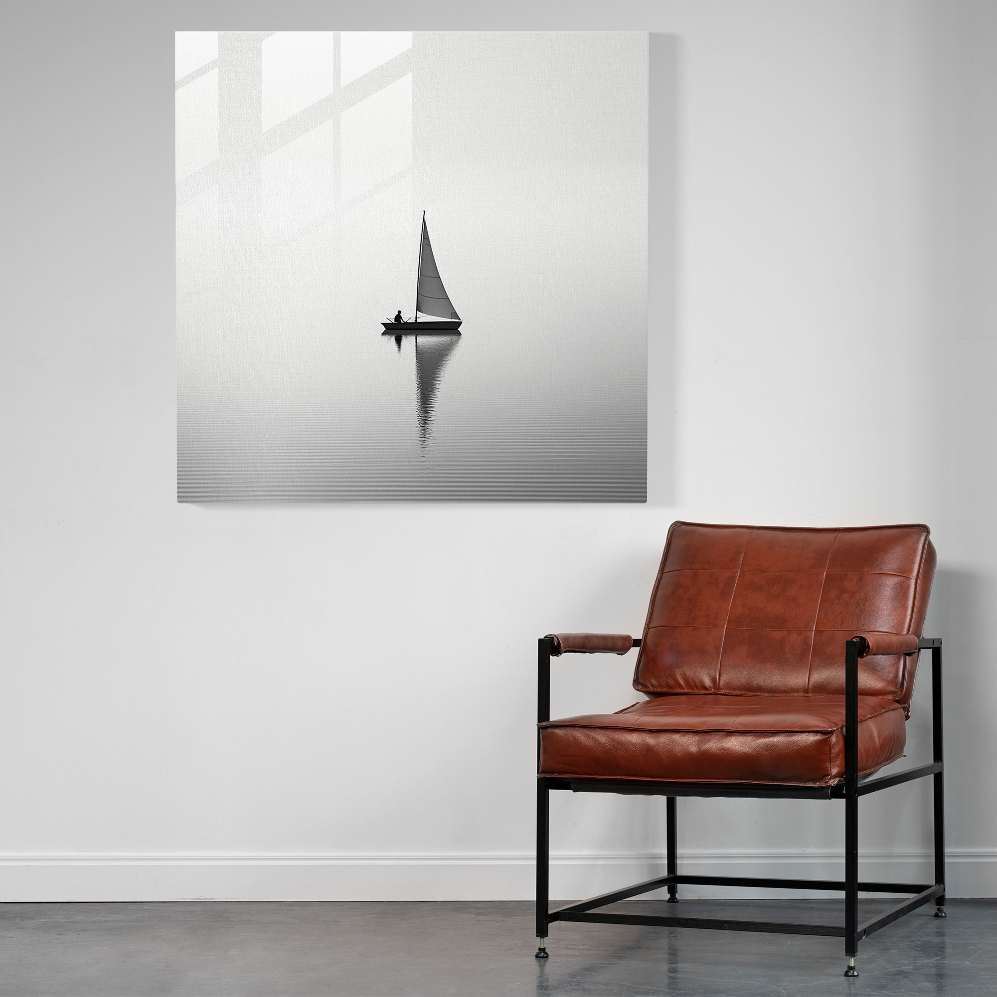 Minimalist Sailboat Glass Print - Sailboat, Glass Art, Glass Wall Art, Wall Decoration