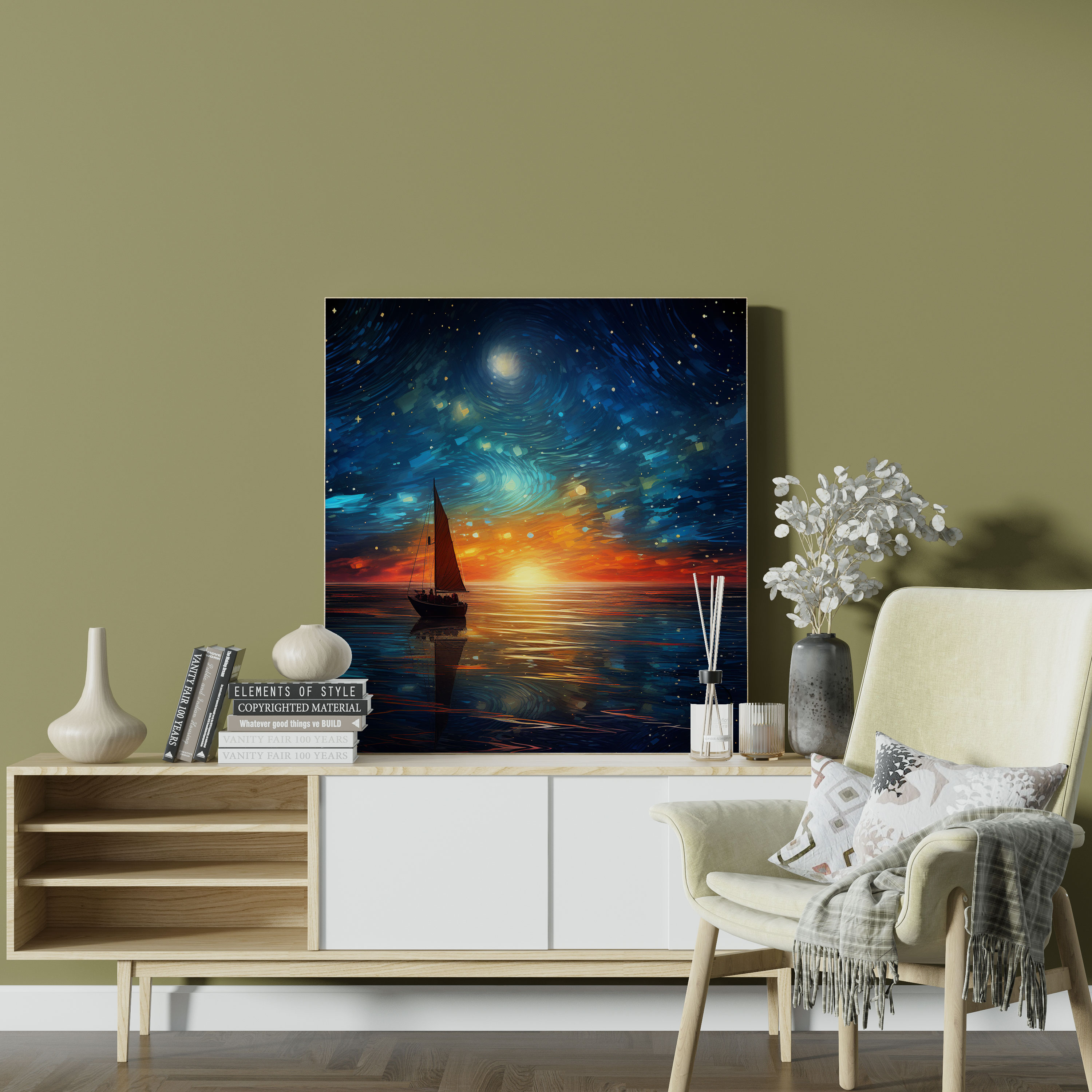 Sailboat Wall Art - Sailboat, Canvas Wall Art, Striking Focal Point, Inspiration