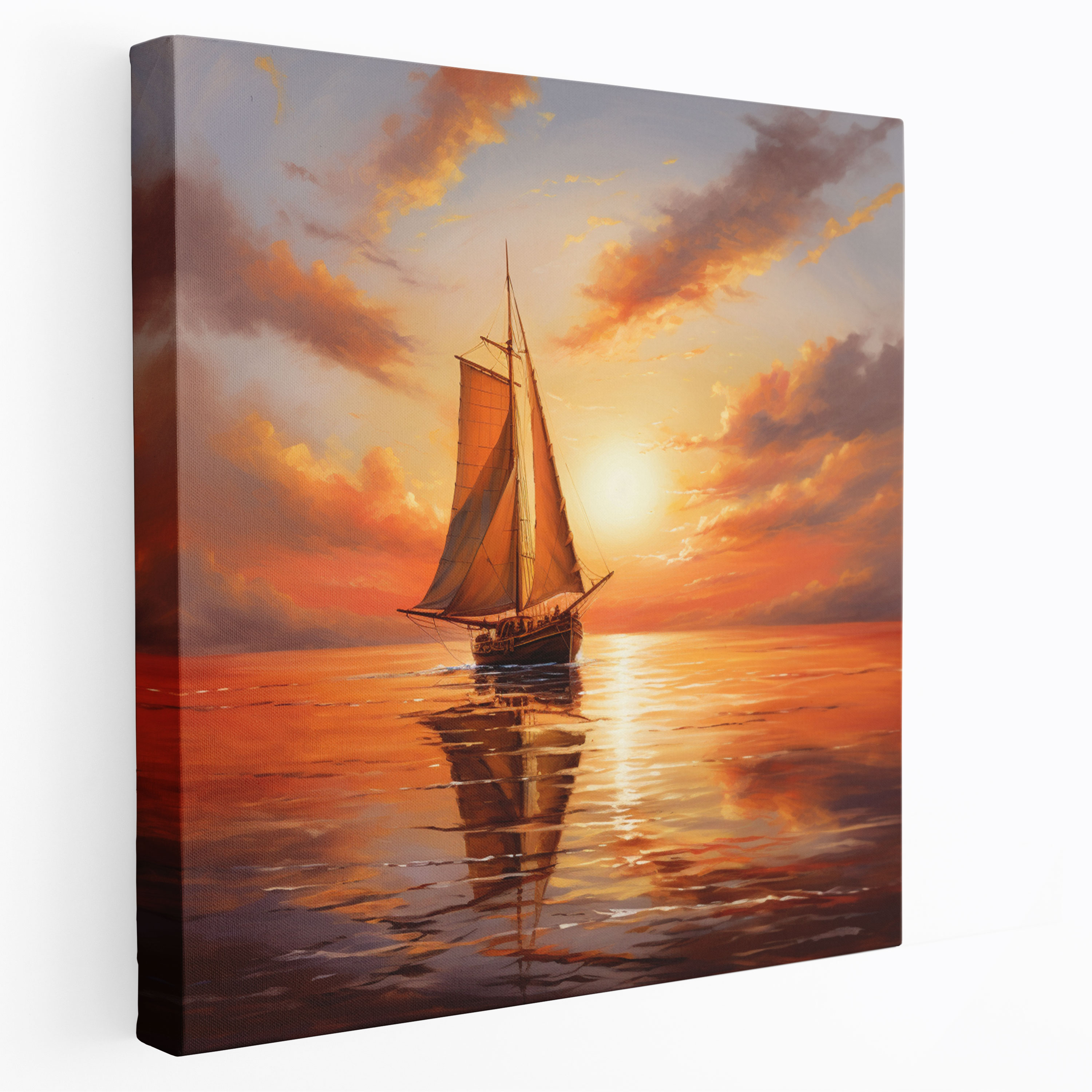 Sailboat Wall Art - Golden Dreams - Sailboat, Sailboat, Wall Decoration, Dreamy