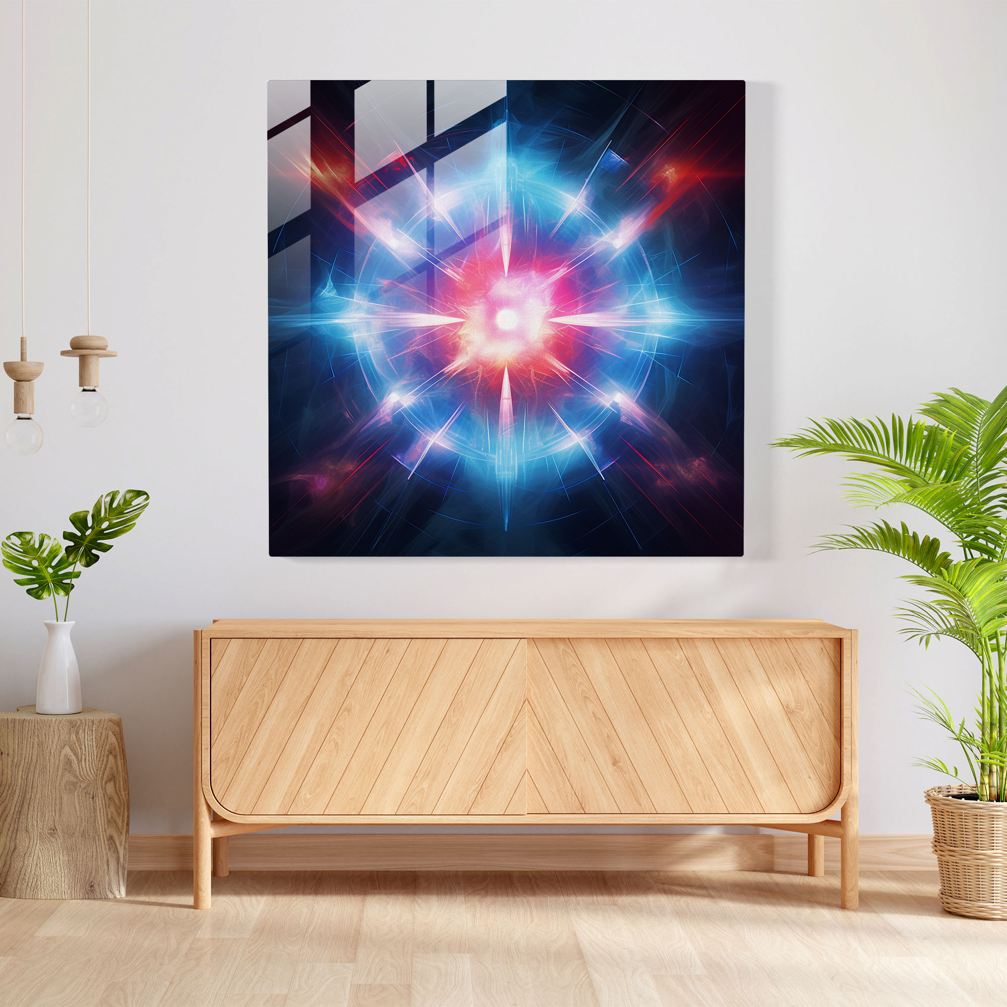 Star Wars Glass Print - Cosmic Force - Star Wars, Modern Art, Force Symbol, Wall Decoration